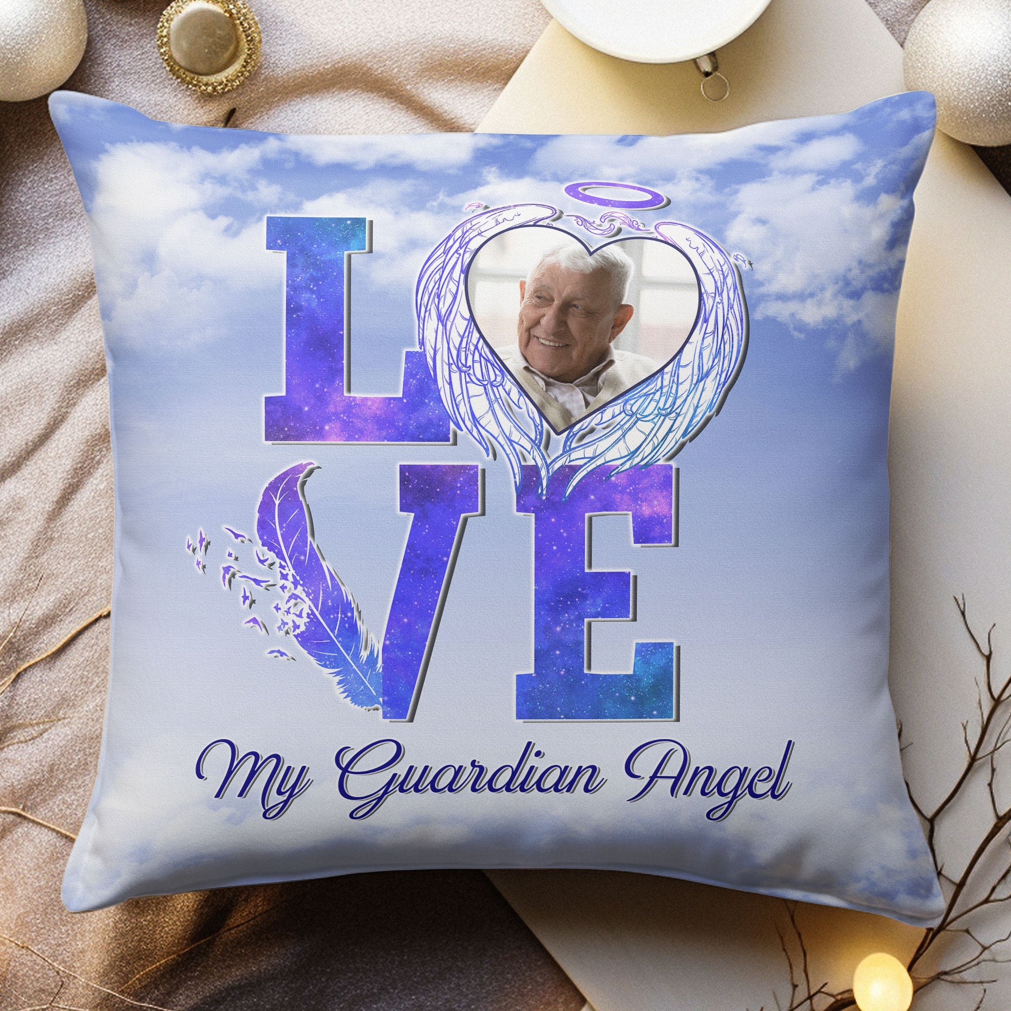 My Guardian Angel - Personalized Photo Pillow (Insert Included)