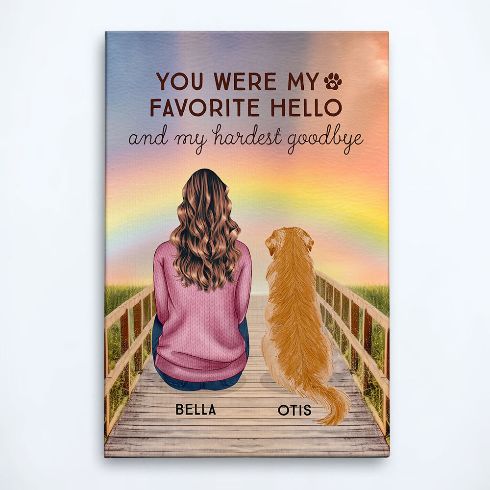 My Hardest Goodbye - Personalized Wrapped Canvas