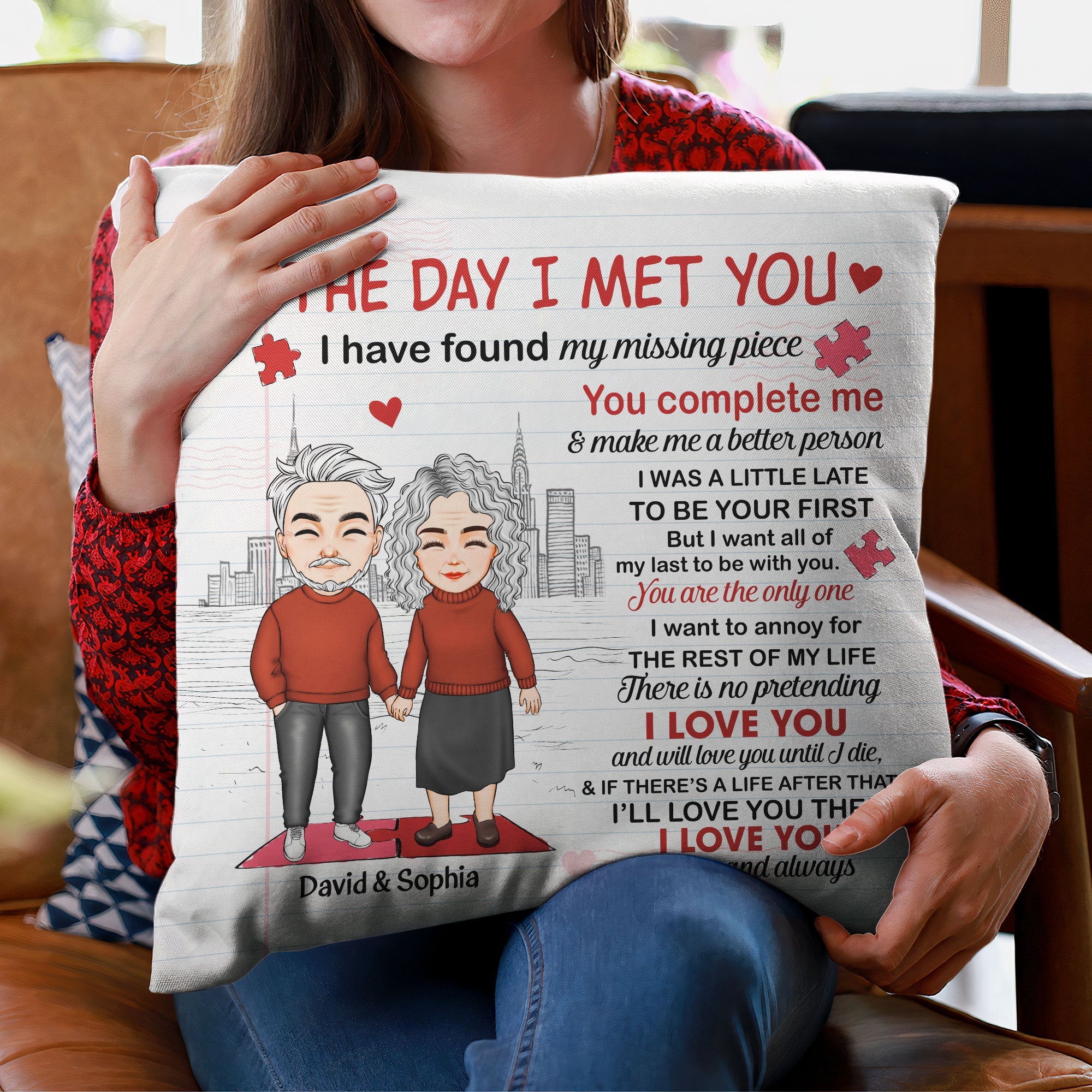 My Missing Piece - Personalized Pillow - Anniversary, Valentine, Christmas, New Year Gift For Couple, Husband, Wife, Lover, Boyfriend, Girlfriend