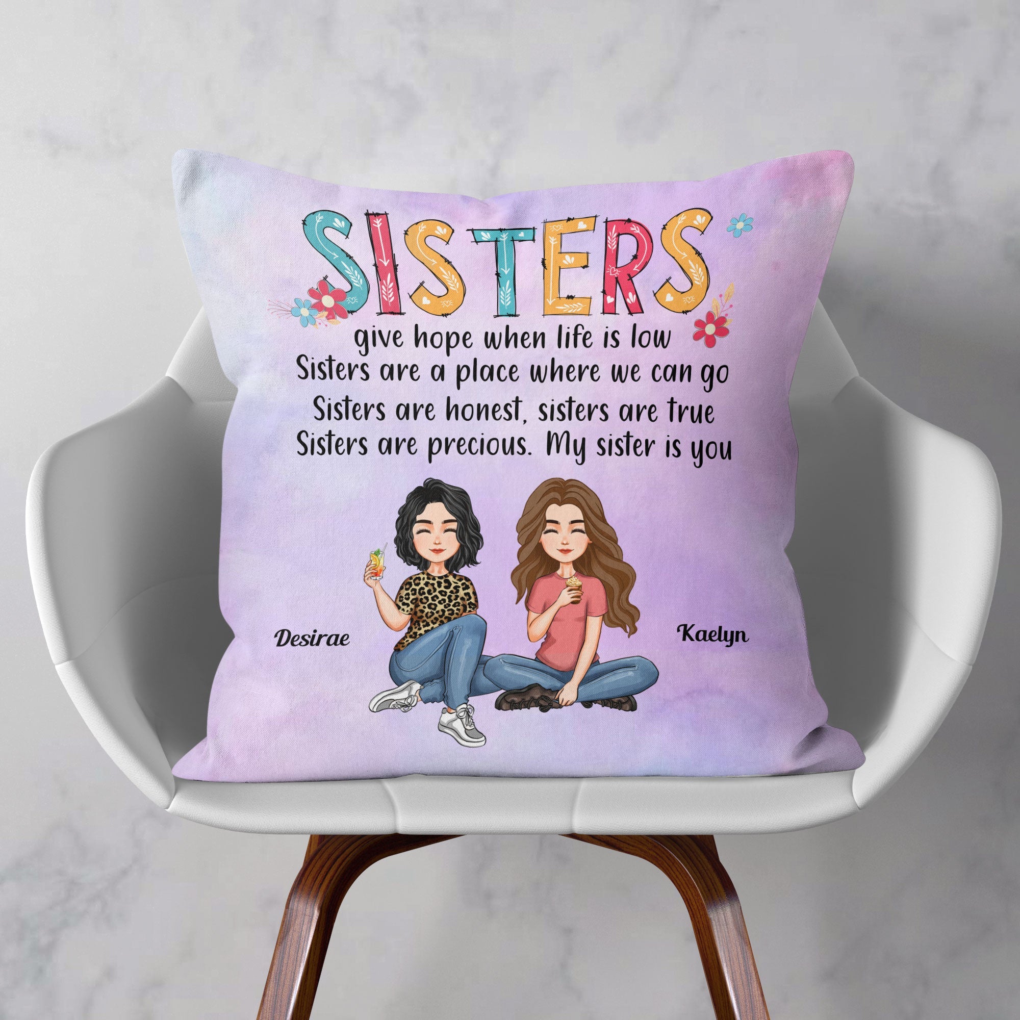 My Sister Is You - Personalized Pillow (Insert Included) - Birthday, Loving Gift For Sisters