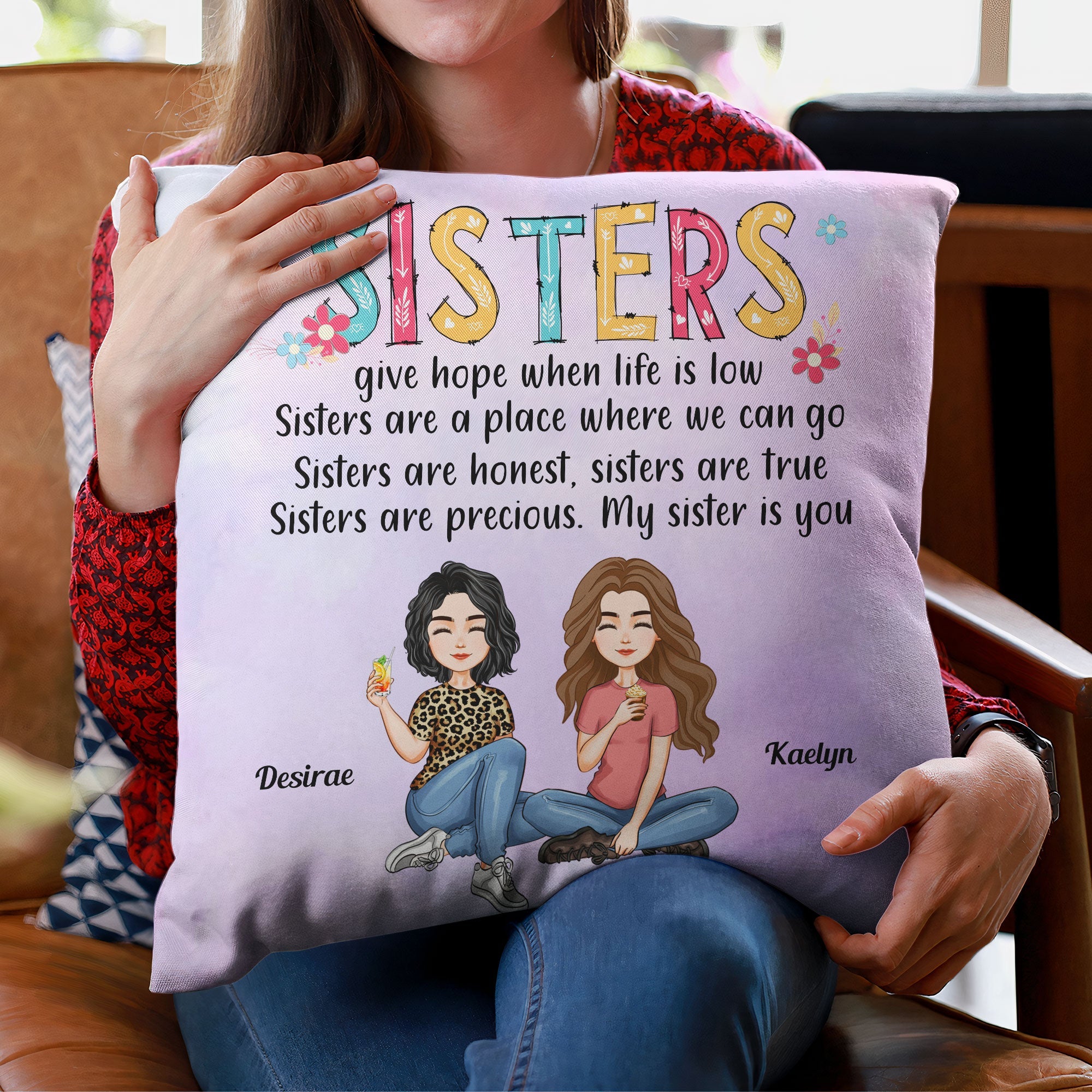 My Sister Is You - Personalized Pillow (Insert Included) - Birthday, Loving Gift For Sisters