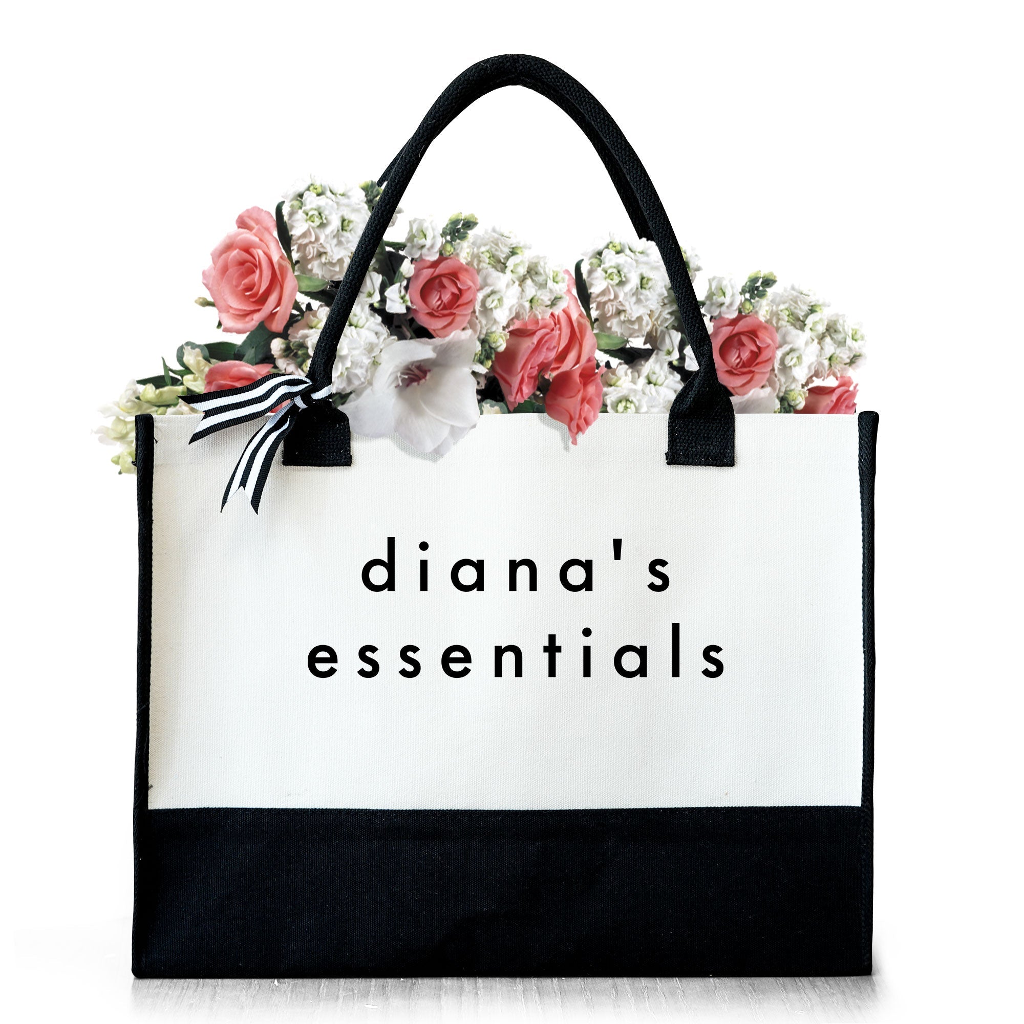 My Travel Essentials - Personalized Canvas Tote Bag