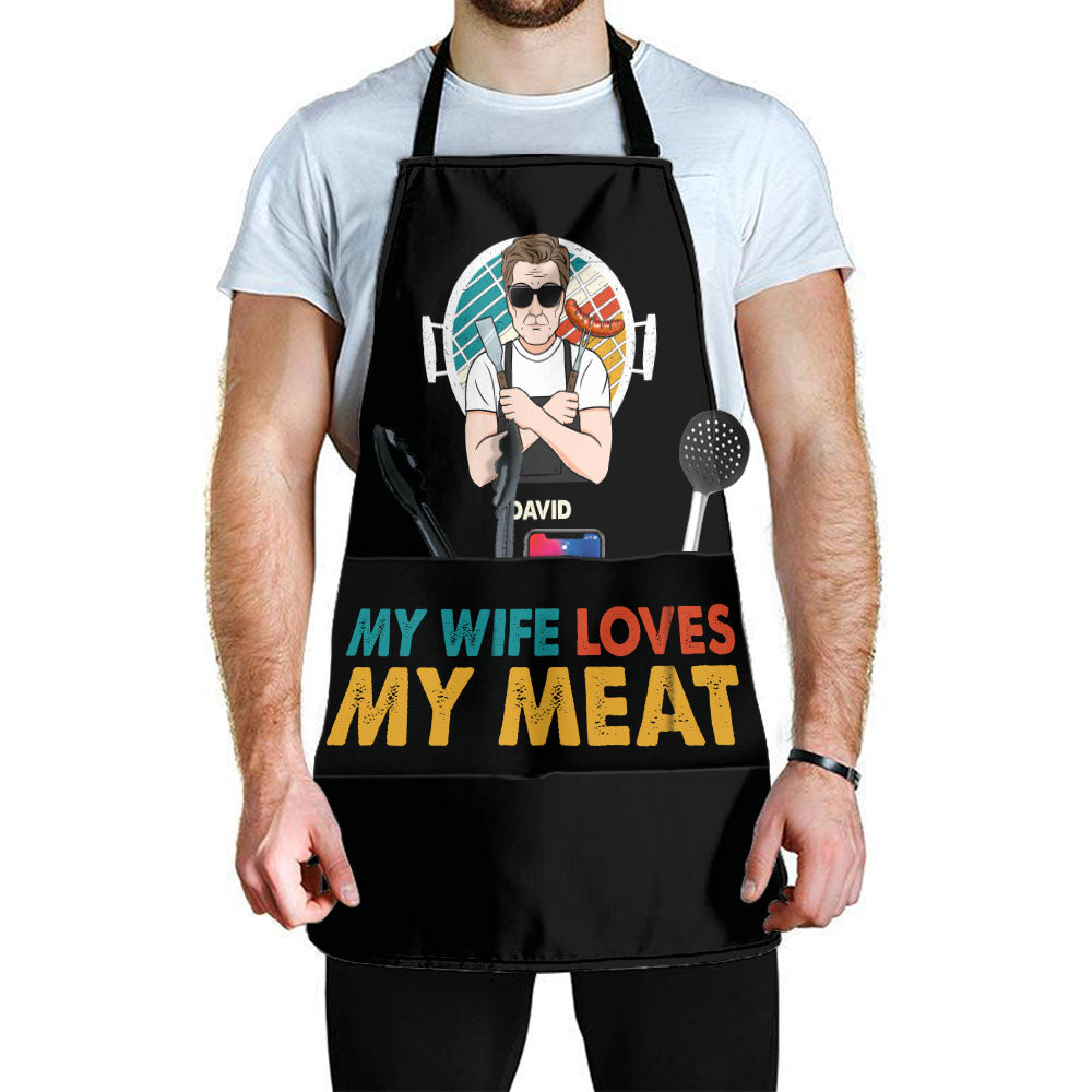 My Wife Loves My Meat - Personalized Apron