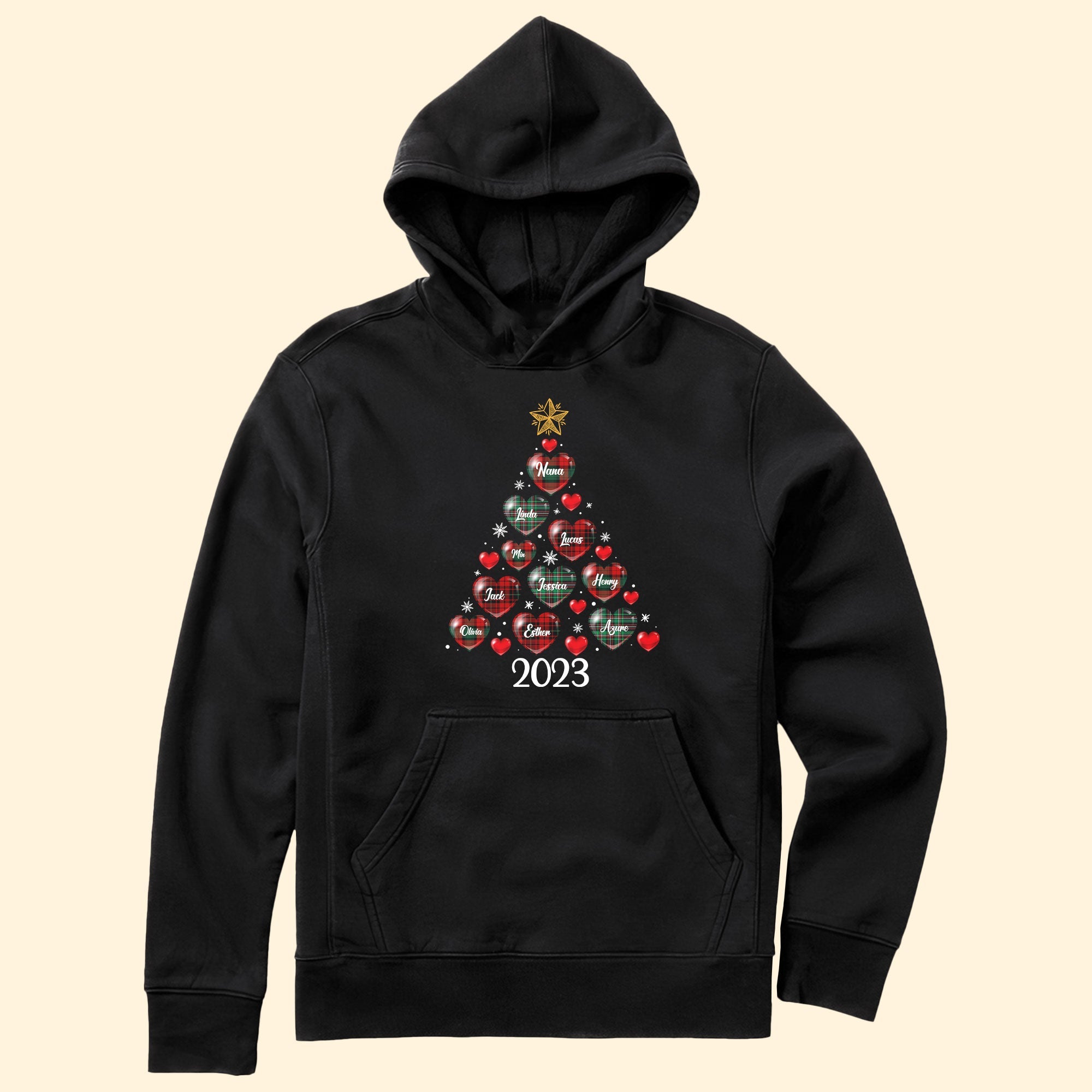 Nana Custom Name Christmas Tree - Personalized Shirt