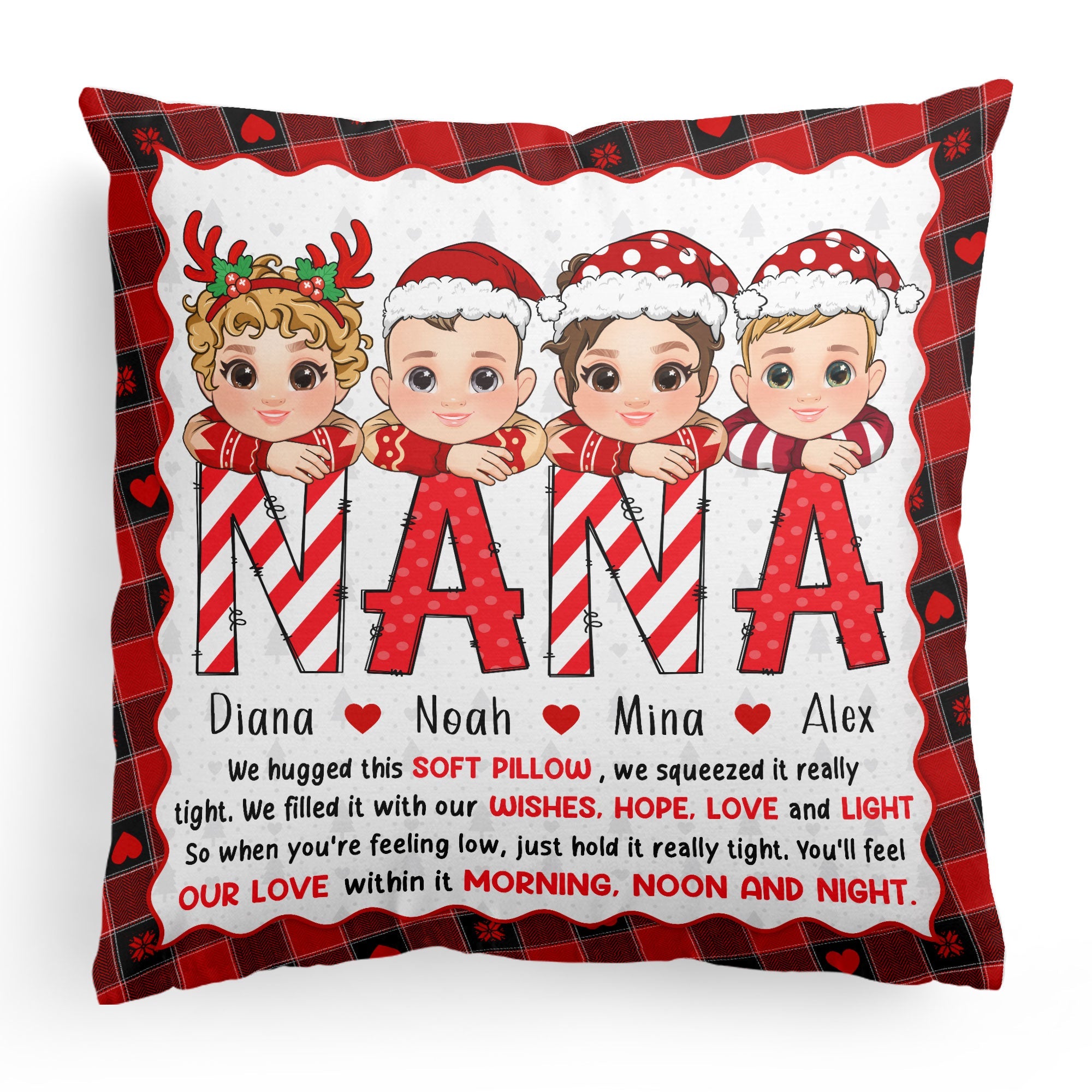 Nana We Hugged This Soft Pillow - Personalized Pillow (Insert Included)