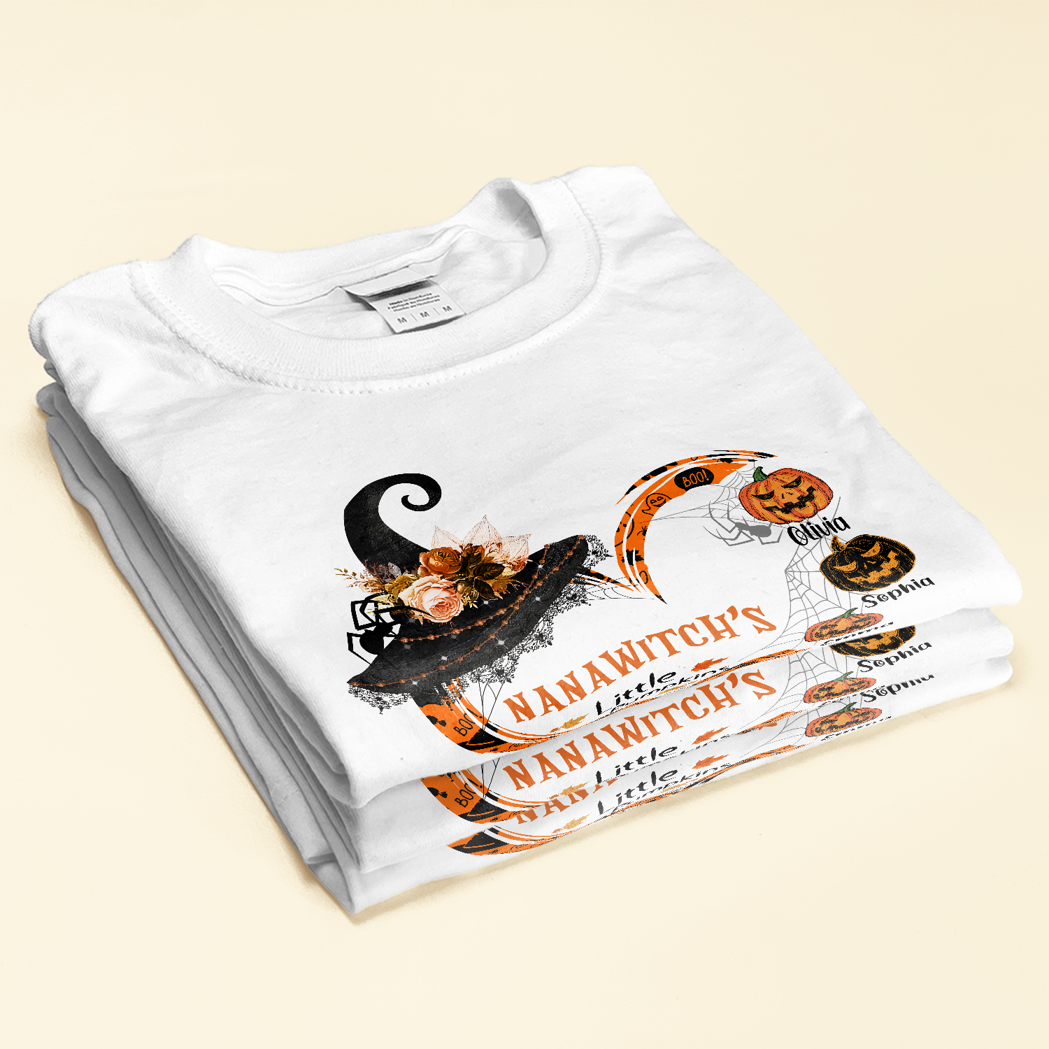 Nanawitch's Little Pumpkins - Personalized Shirt - Halloween Gift For Grandmother