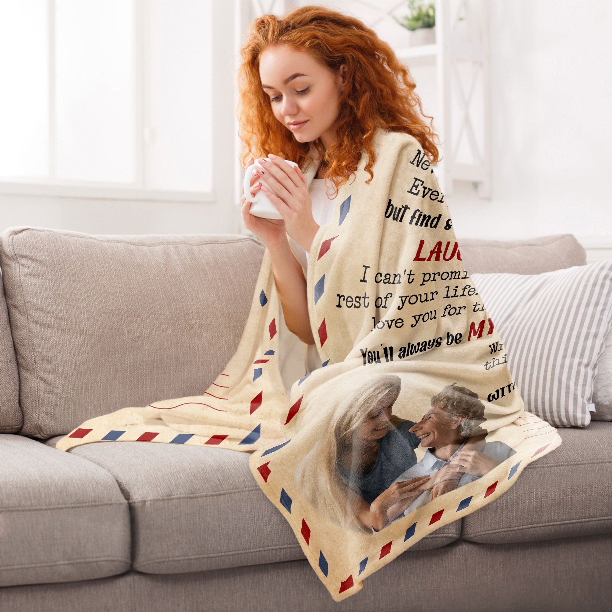 Never Forget That I Love You - Personalized Photo Blanket