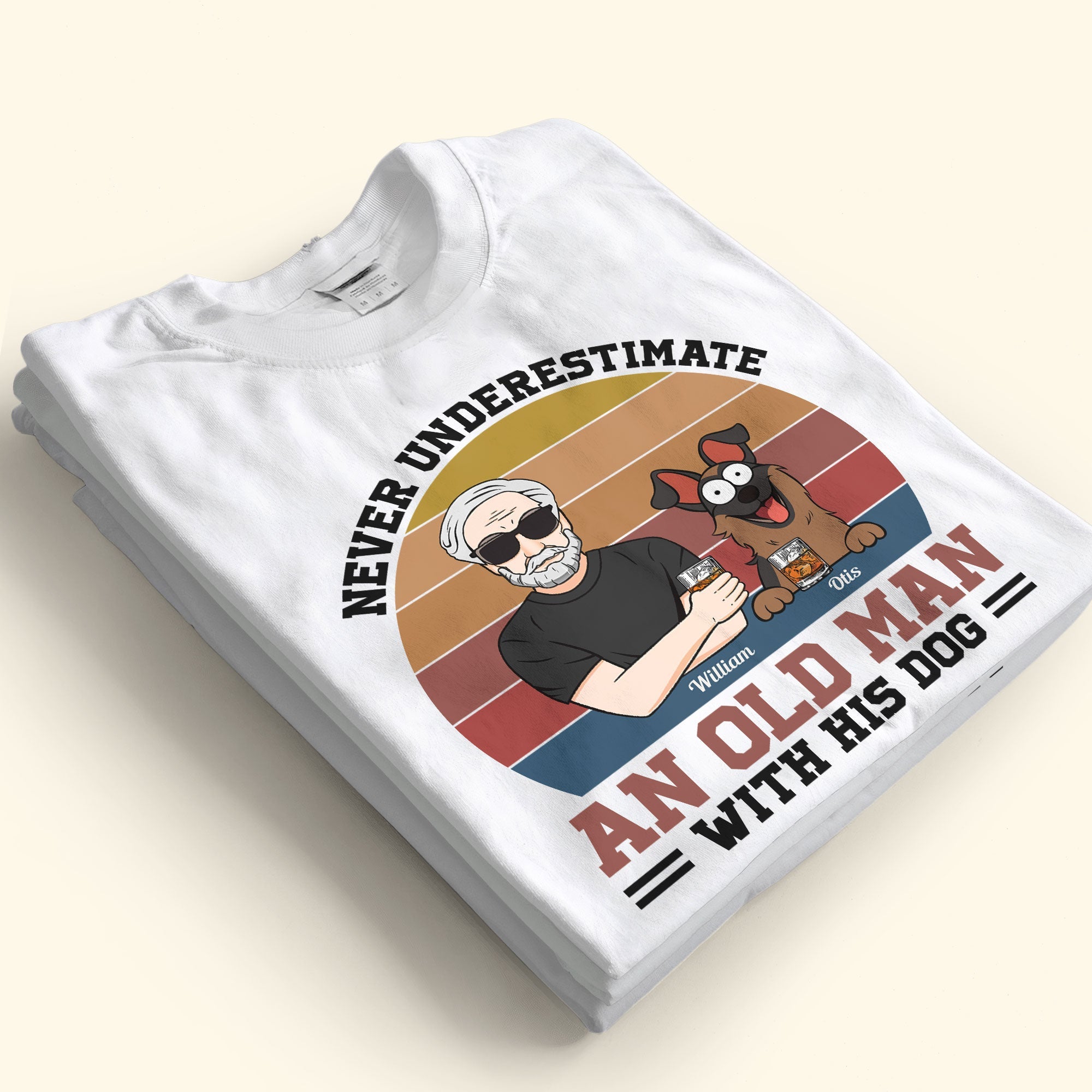 Never Underestimate An Old Man With His Dogs - Personalized Shirt