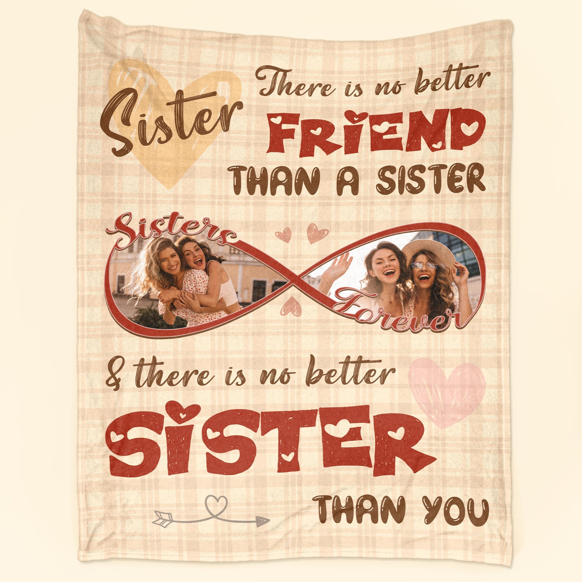 No Better Sister Than You - Personalized Photo Blanket