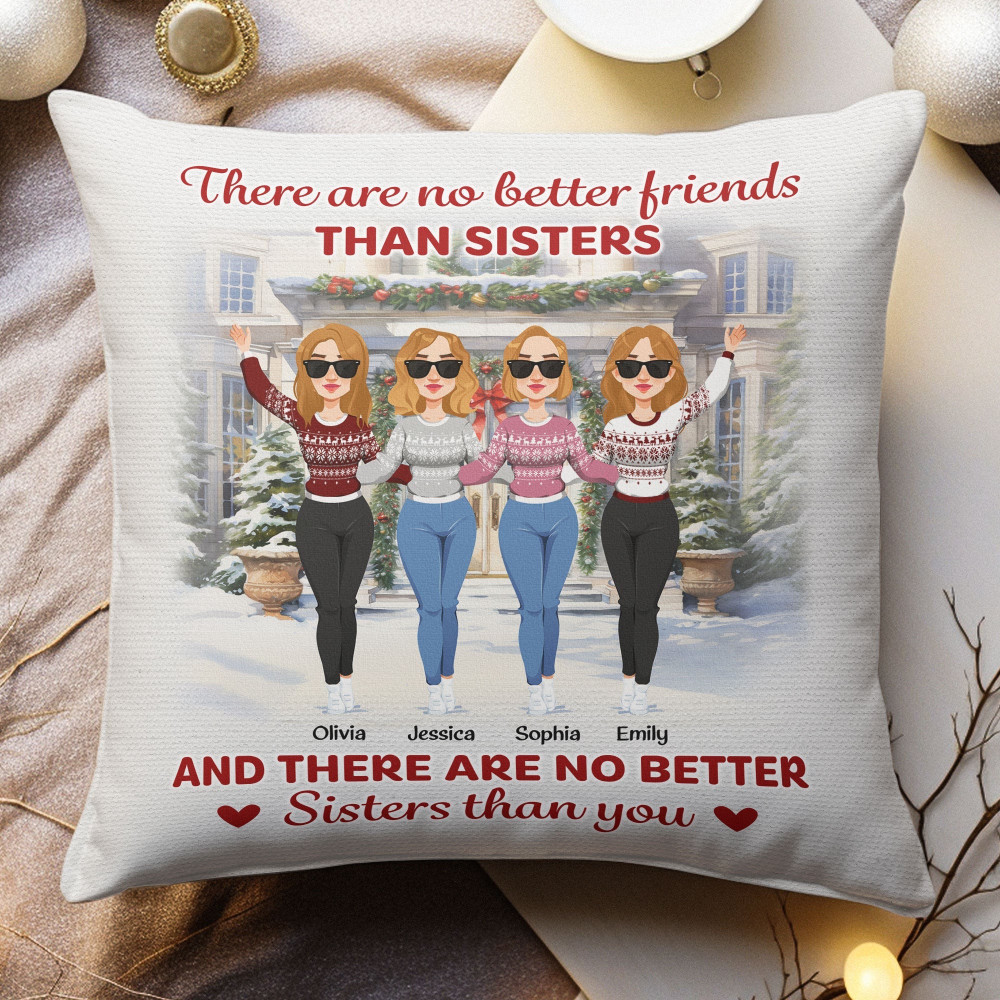 No Better Sister Than You - Personalized Pillow (Insert Included)