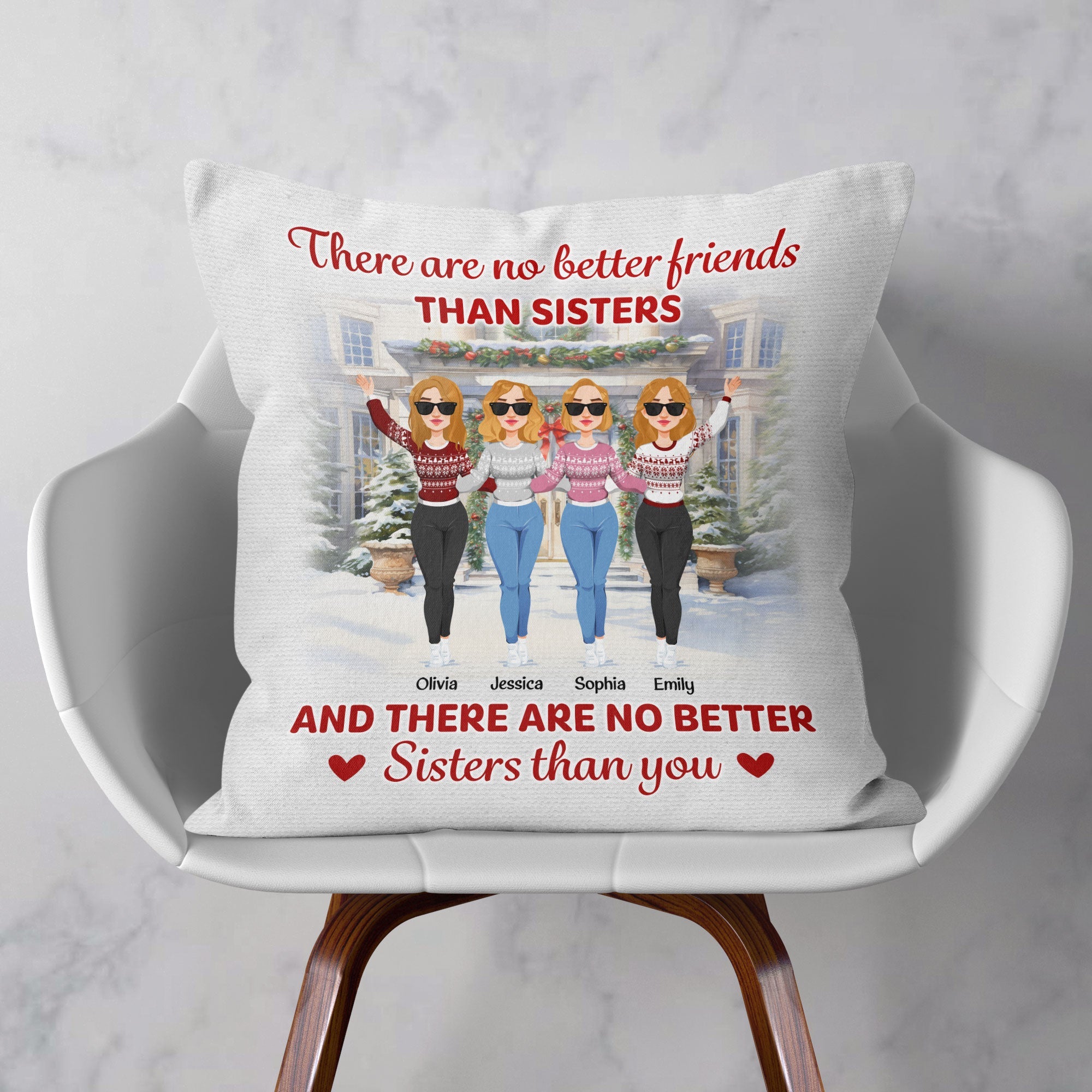 No Better Sister Than You - Personalized Pillow (Insert Included)