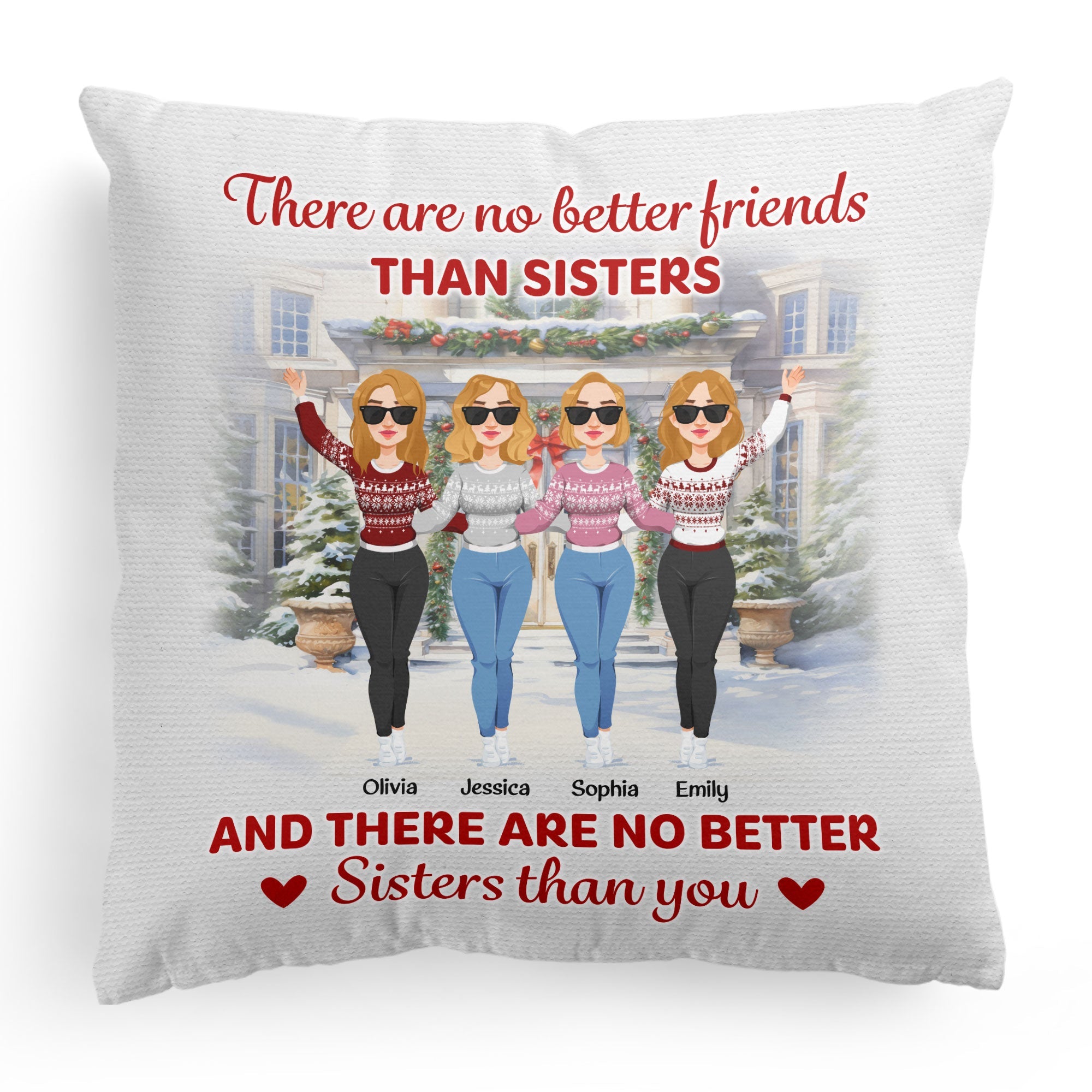 No Better Sister Than You - Personalized Pillow (Insert Included)