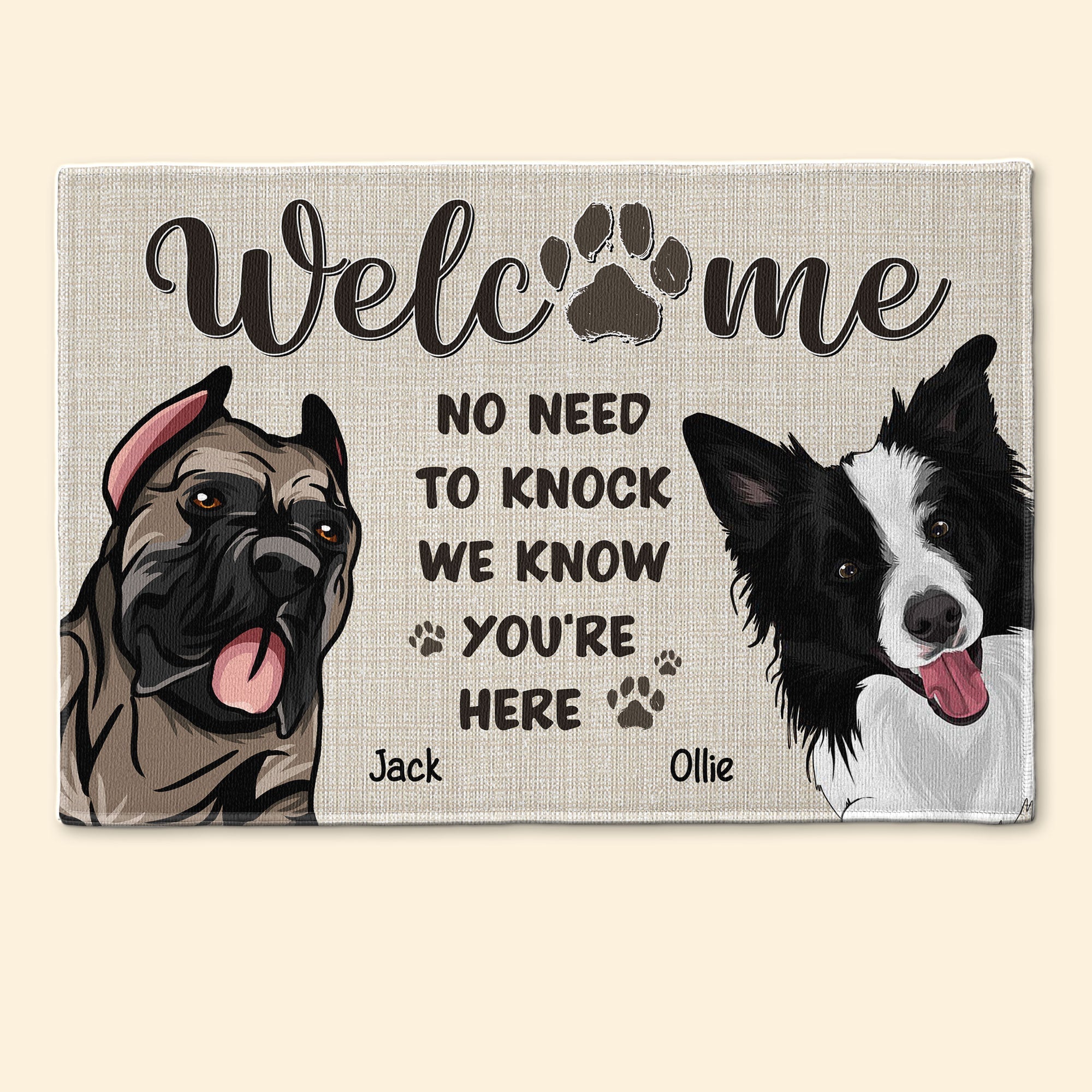 No Need To Knock - Personalized Doormat