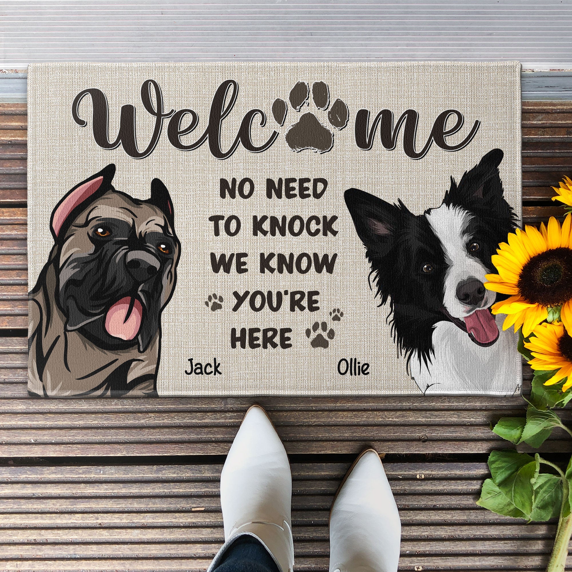 No Need To Knock - Personalized Doormat