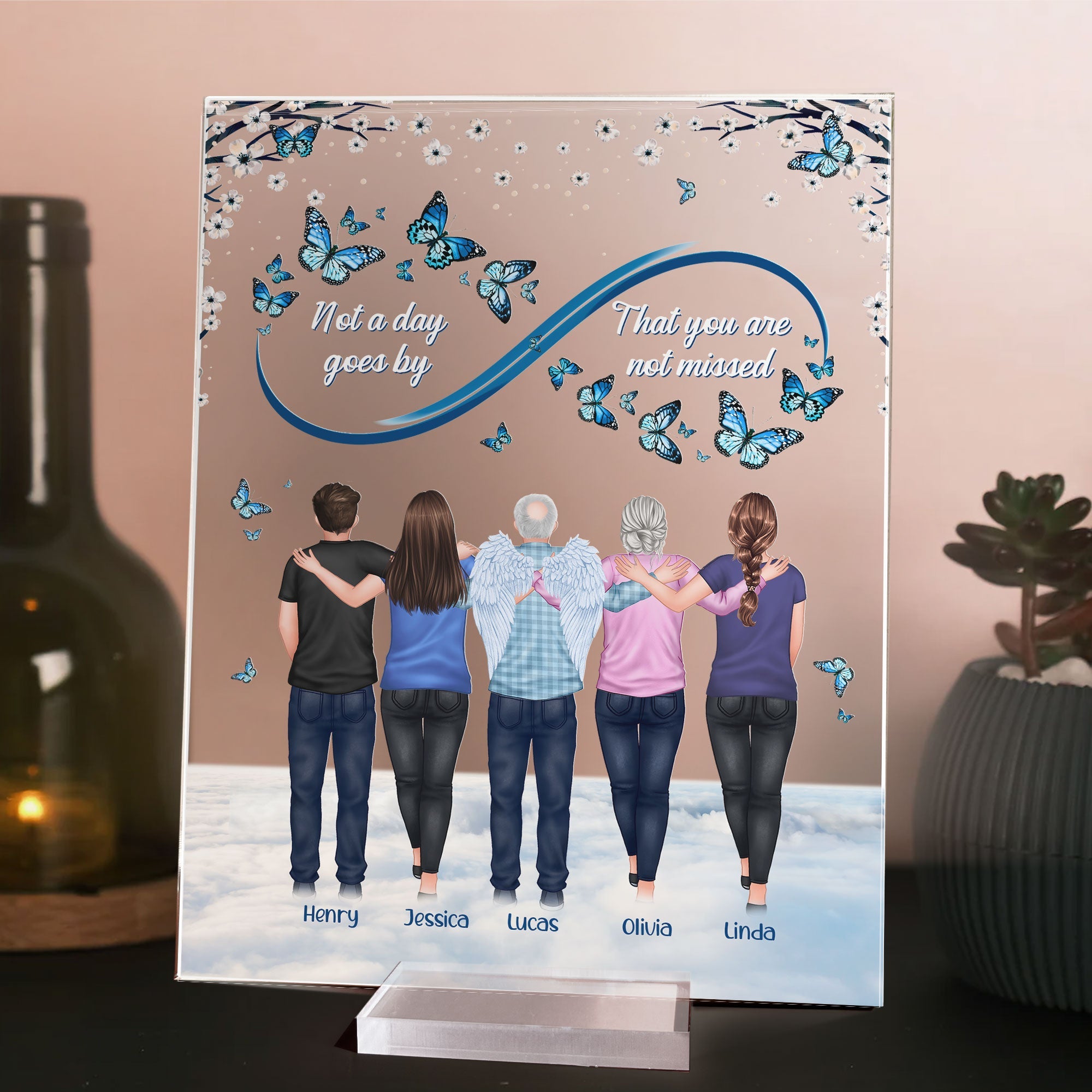 Not A Day Goes By That You Are Not Missed Memorial - Personalized Acrylic Plaque