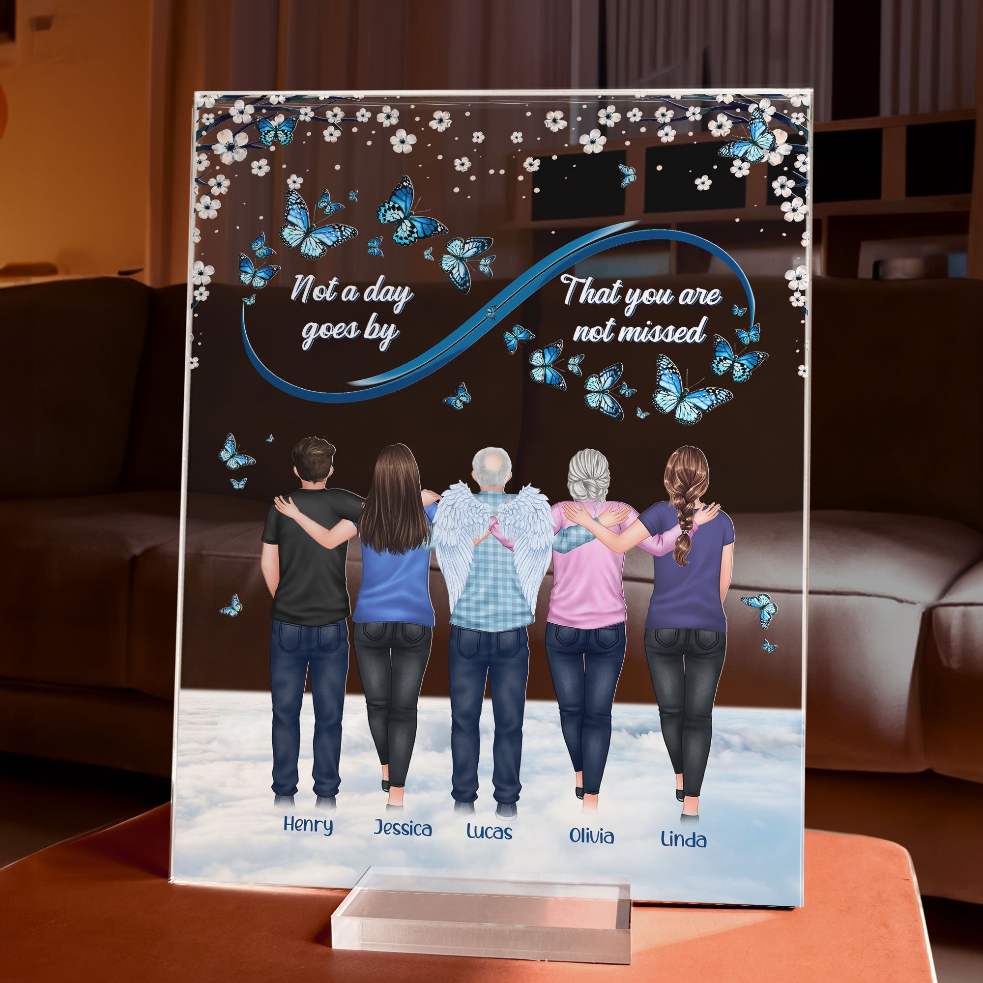 Not A Day Goes By That You Are Not Missed Memorial - Personalized Acrylic Plaque