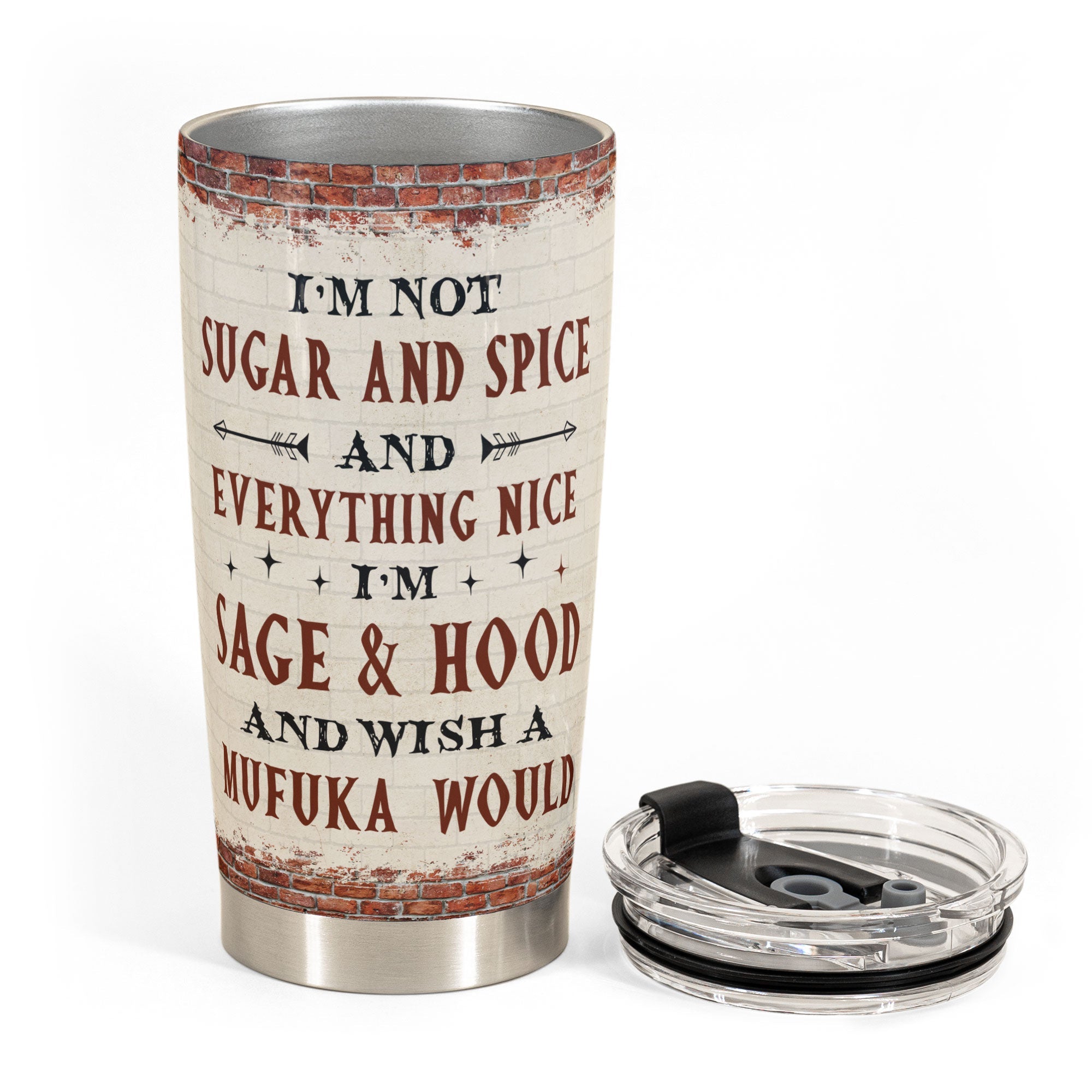 Not Sugar And Spice - Personalized Tumbler Cup - Birthday, Loving Gift For Yoga Lovers