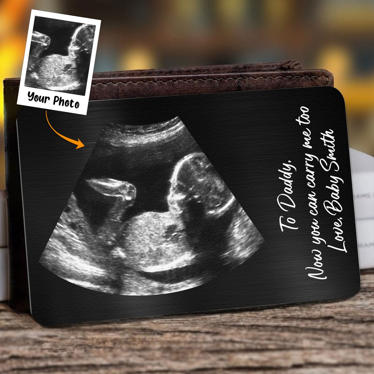 Now You Can Carry Me Too - Personalized Photo Aluminum Wallet Card