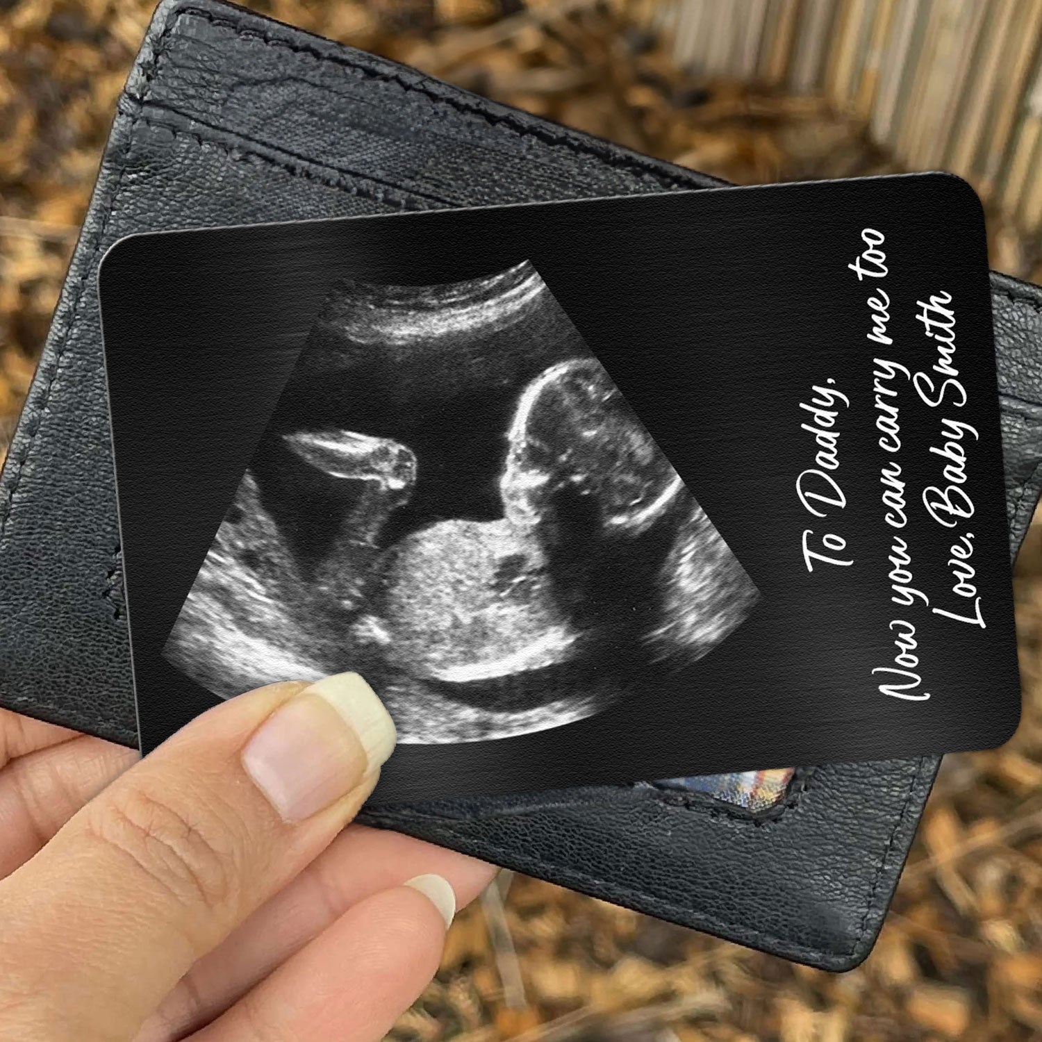 Now You Can Carry Me Too - Personalized Photo Aluminum Wallet Card