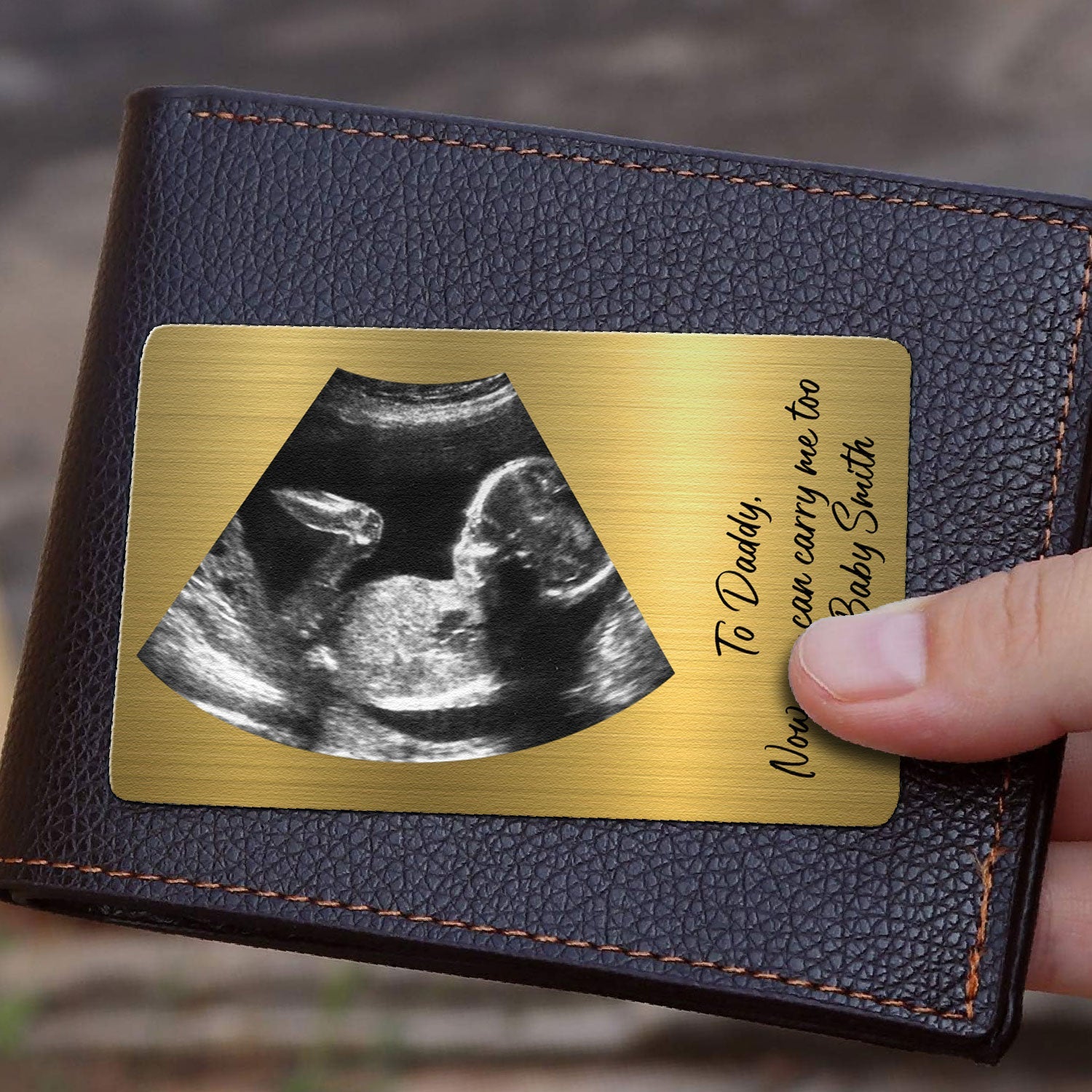 Now You Can Carry Me Too - Personalized Photo Aluminum Wallet Card