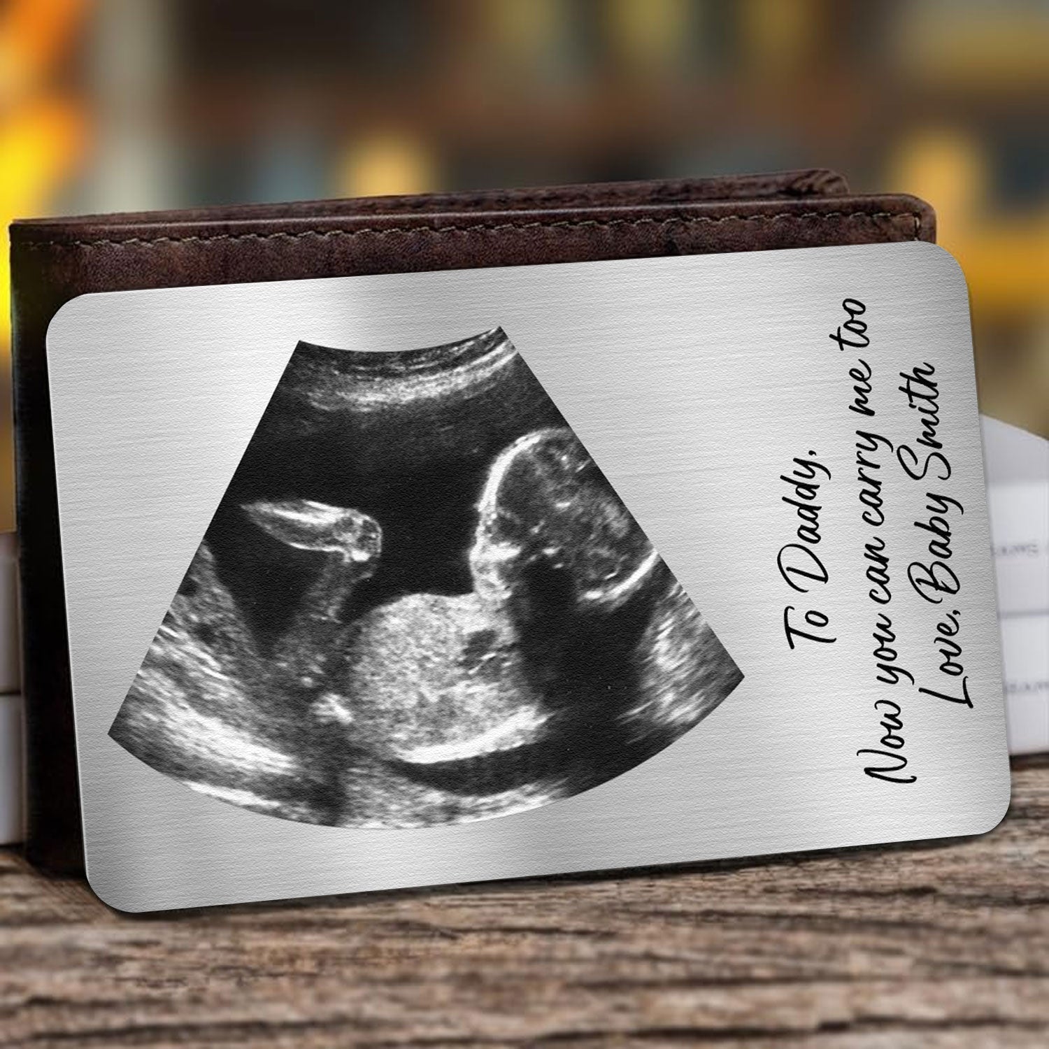 Now You Can Carry Me Too - Personalized Photo Aluminum Wallet Card