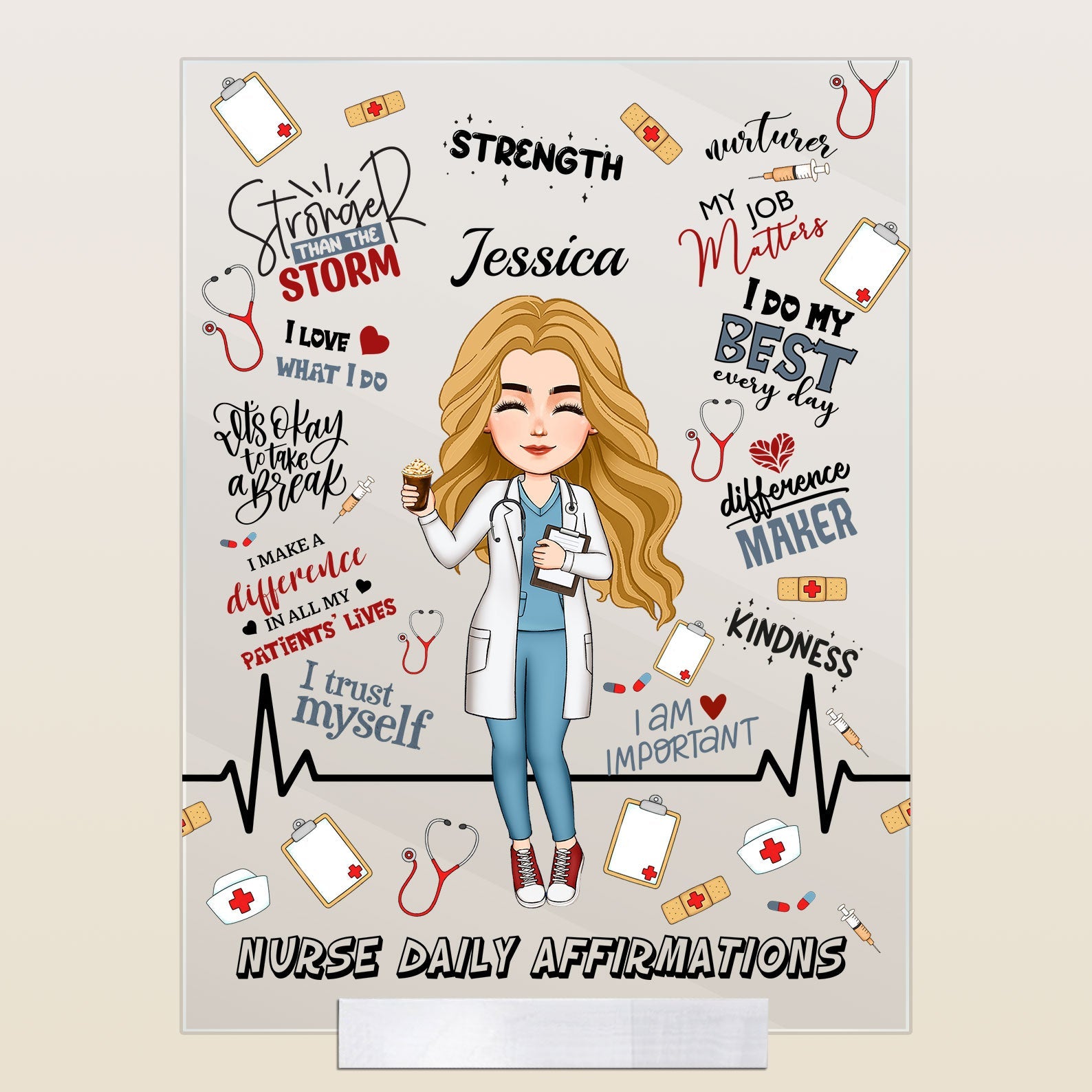 Nurse Daily Affirmations - Personalized Acrylic Plaque