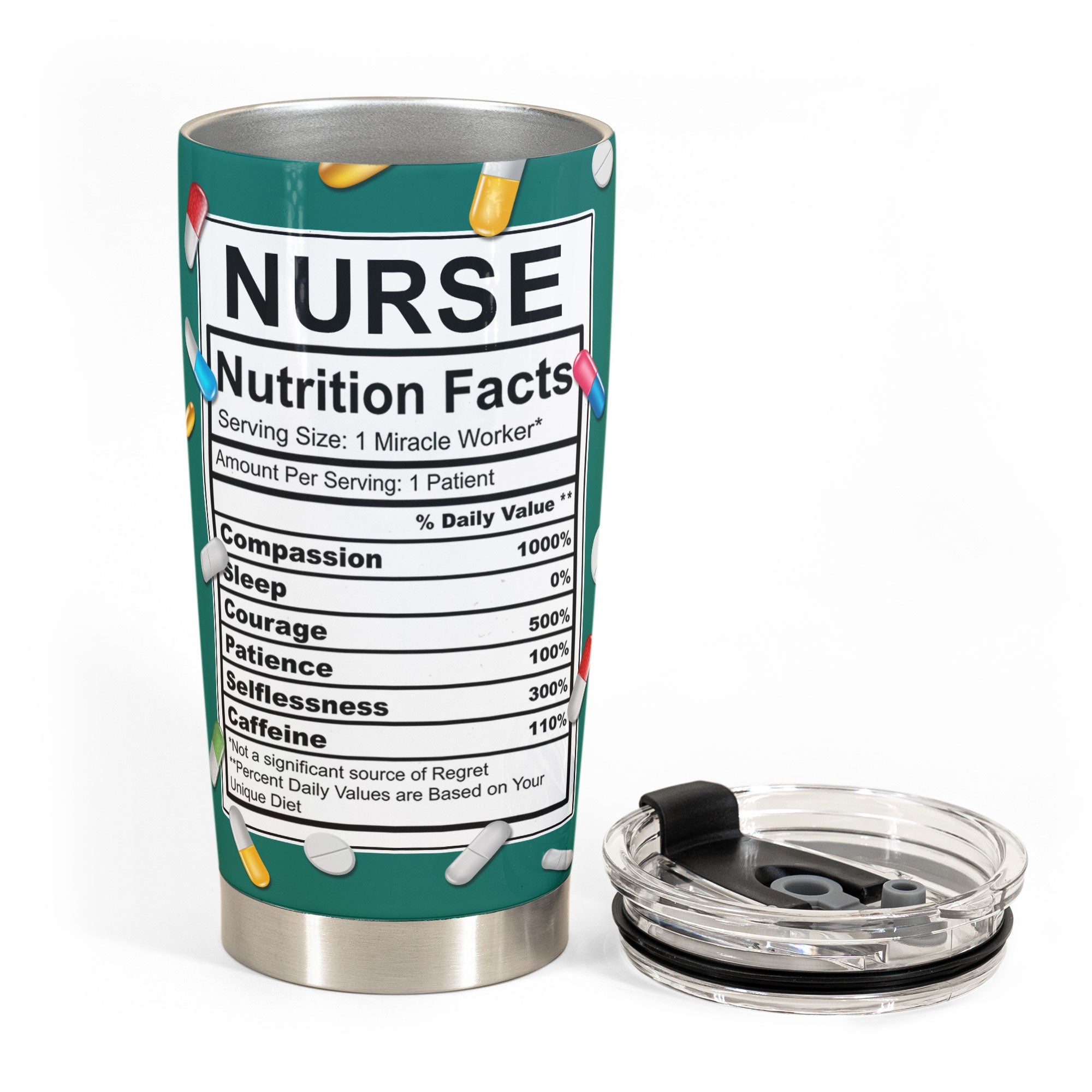 Nurse Nutrition Facts New Version - Personalized Tumbler Cup