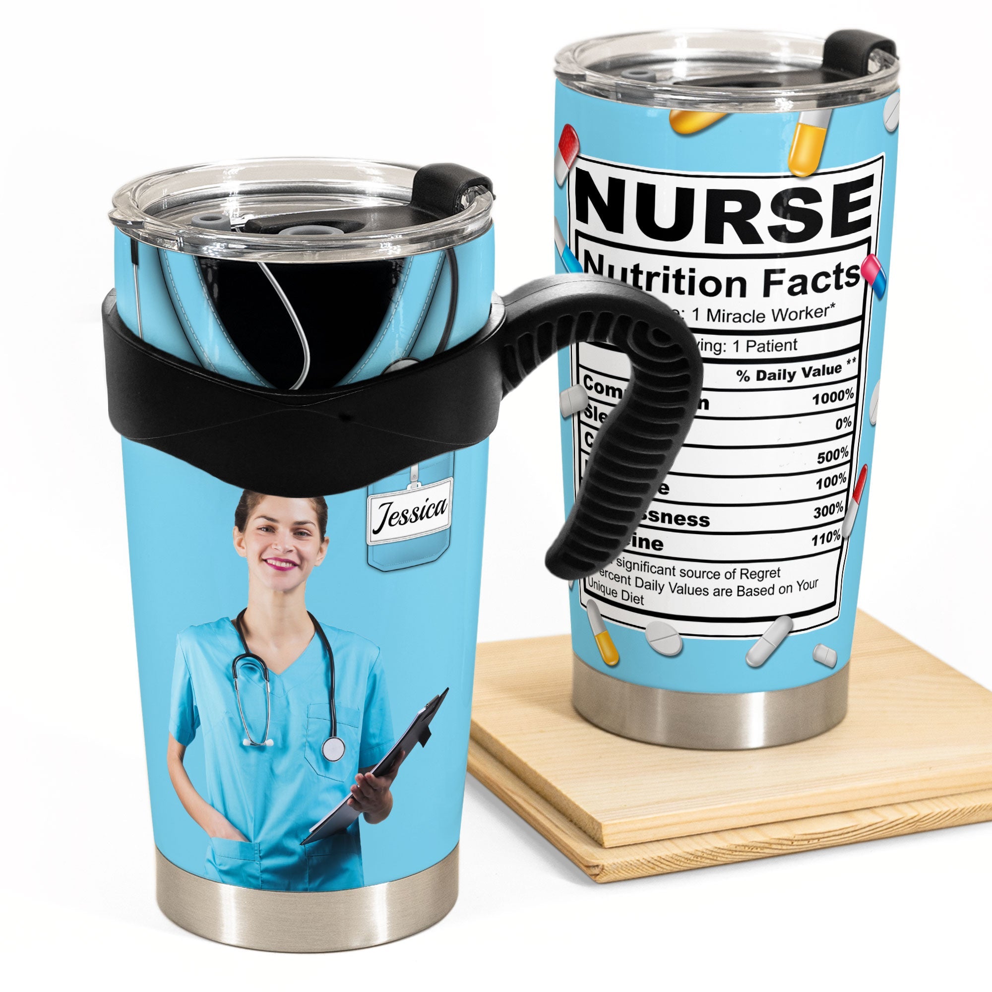 Nurse Nutrition Facts - Personalized Phtoo Tumbler Cup