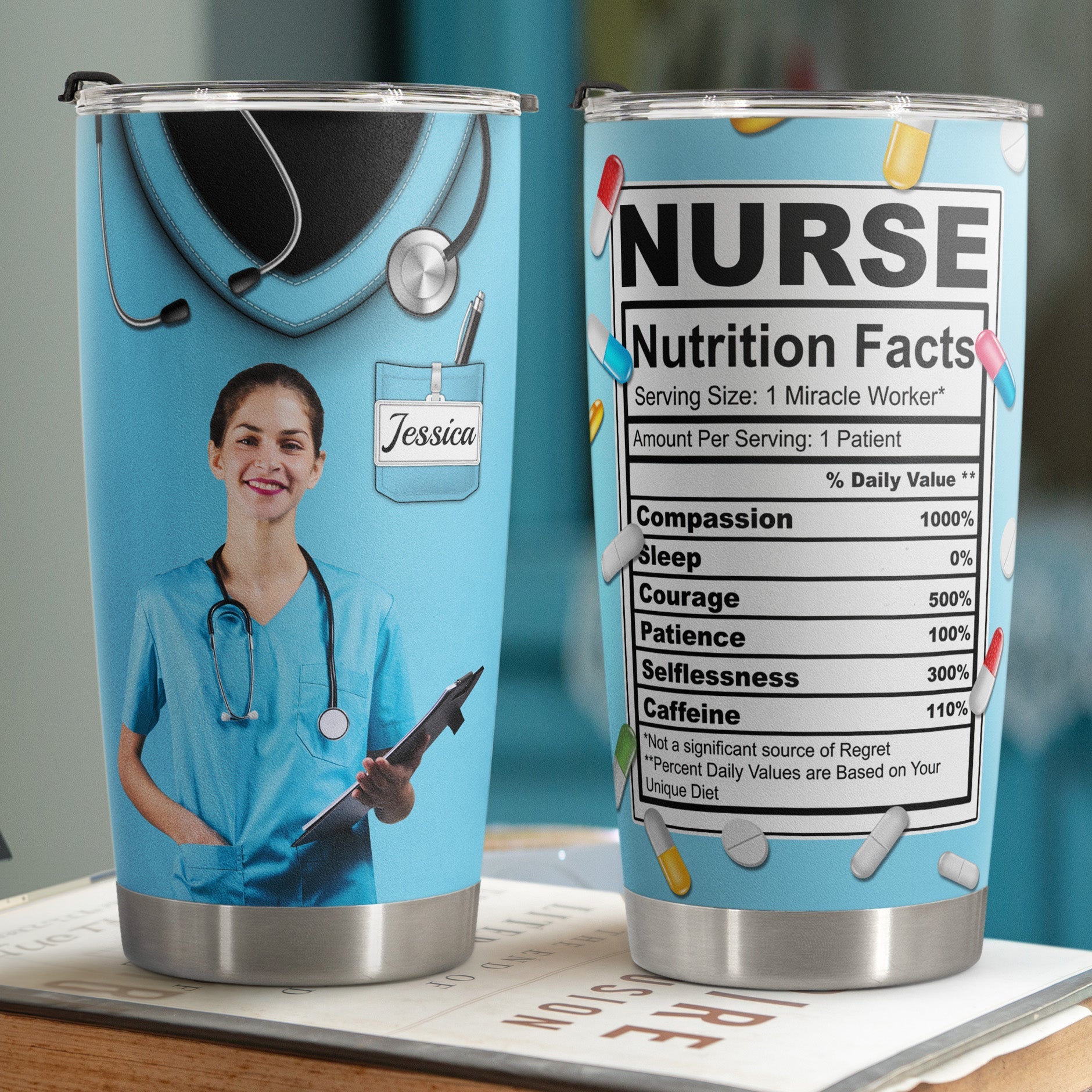 Nurse Nutrition Facts - Personalized Phtoo Tumbler Cup