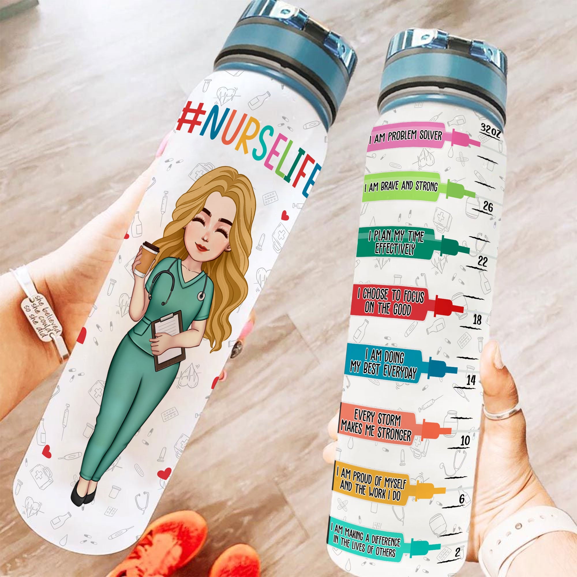 Nurselife - Personalized Water Tracker Bottle