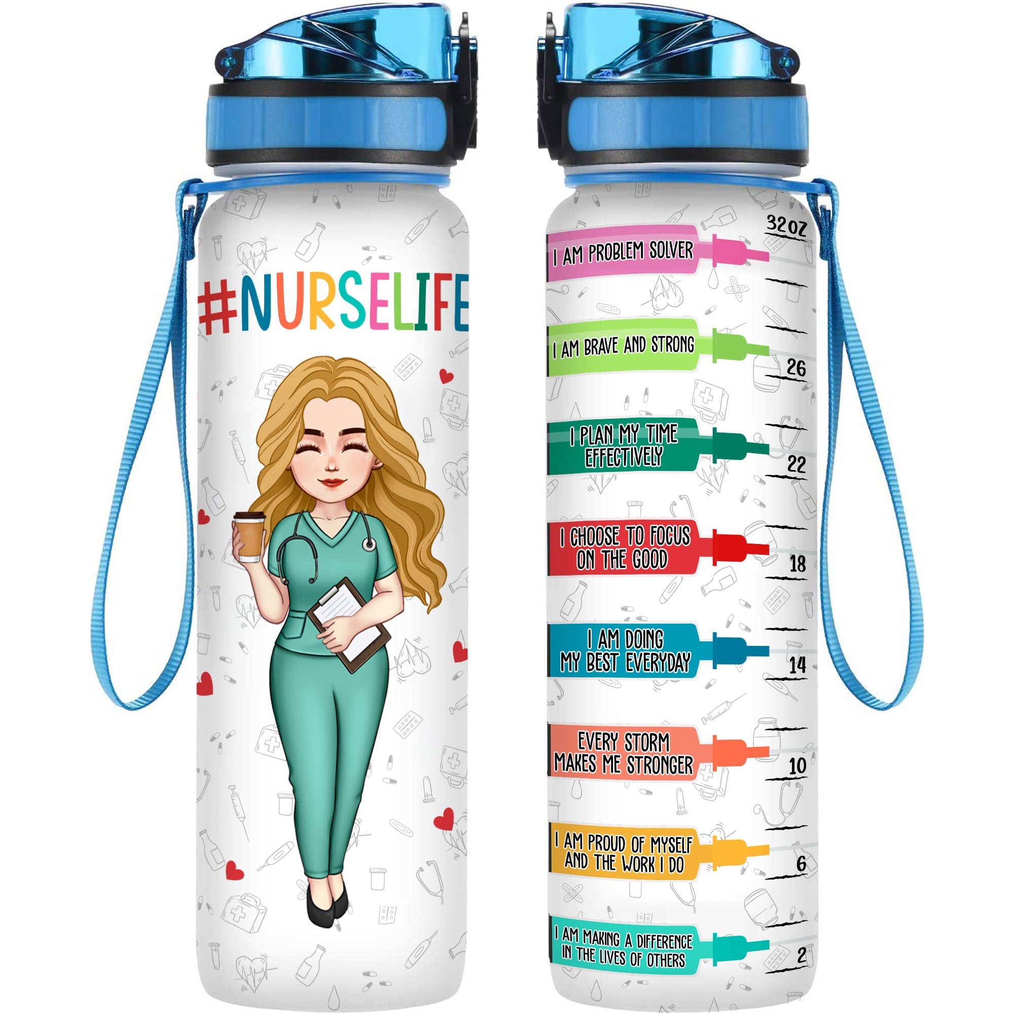 Nurselife - Personalized Water Tracker Bottle