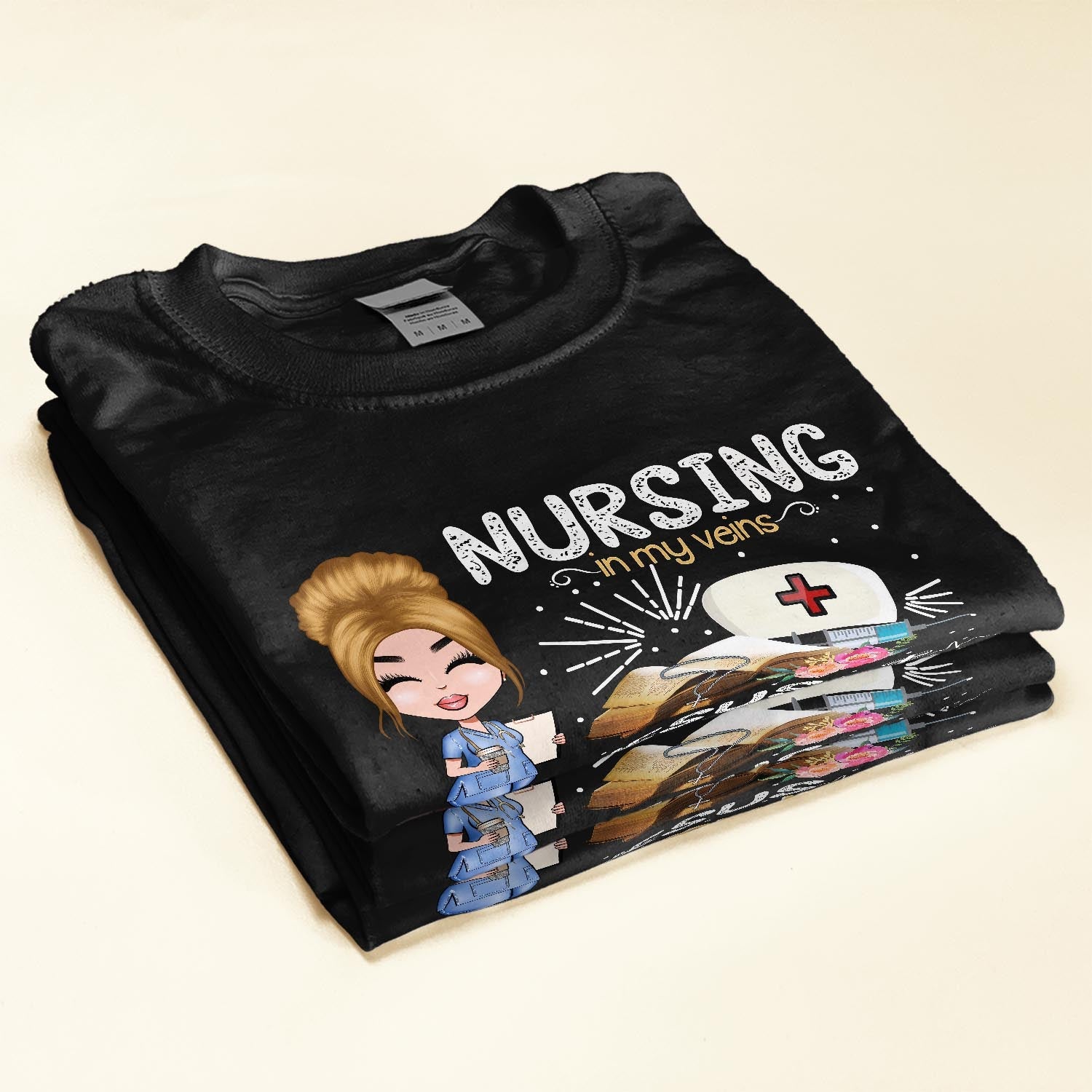 Nursing In My Veins - Personalized Shirt - Gift For Nurse