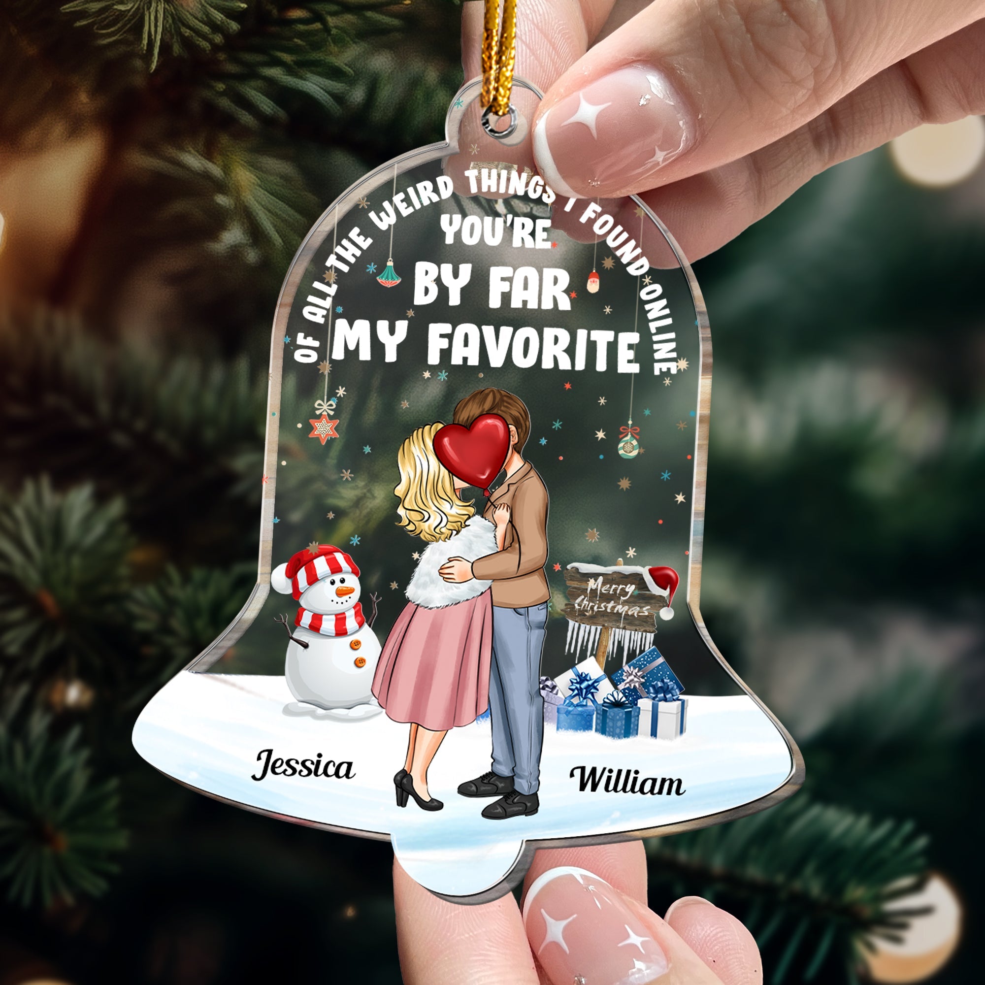 Of All The Weird Things - Personalized Acrylic Ornament