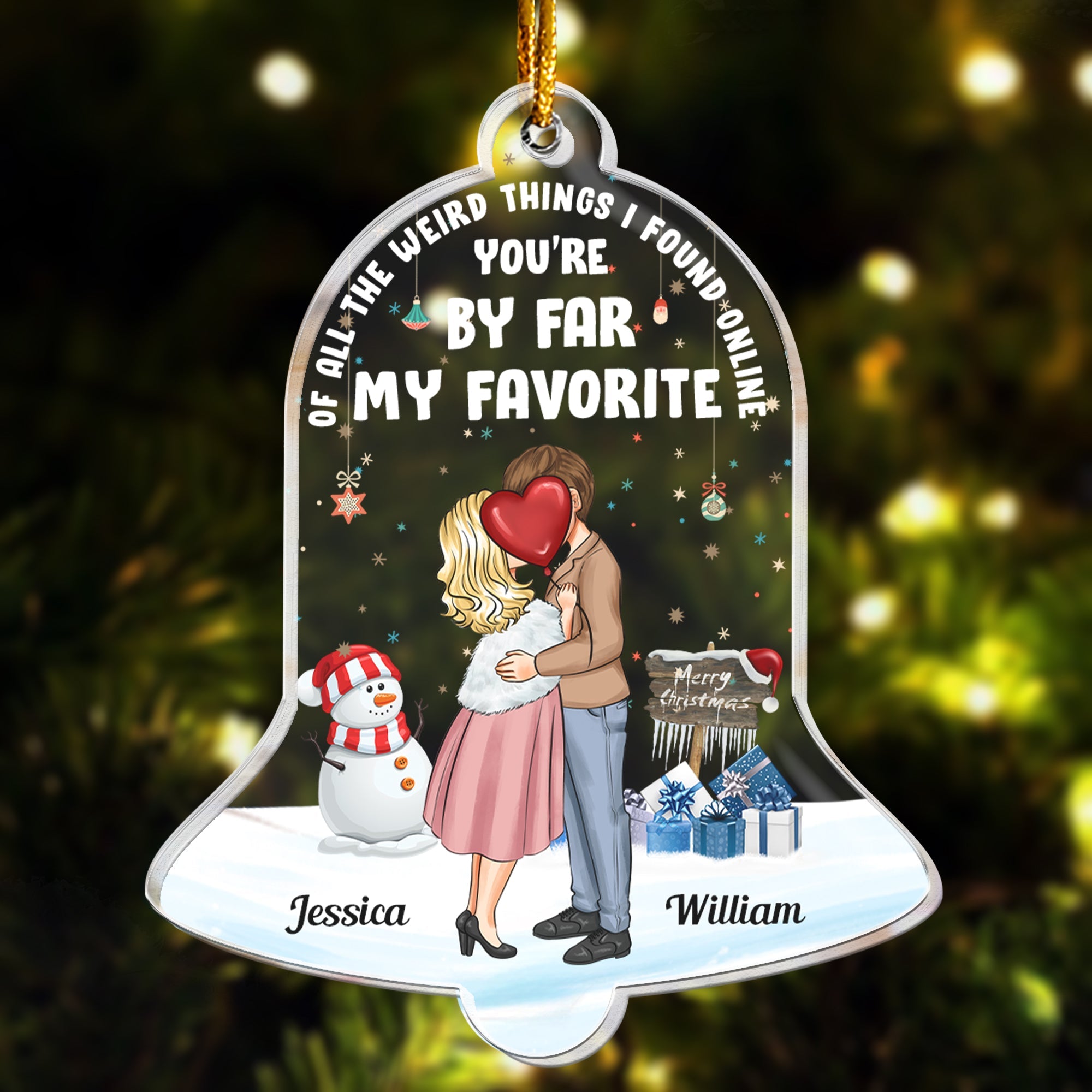 Of All The Weird Things - Personalized Acrylic Ornament