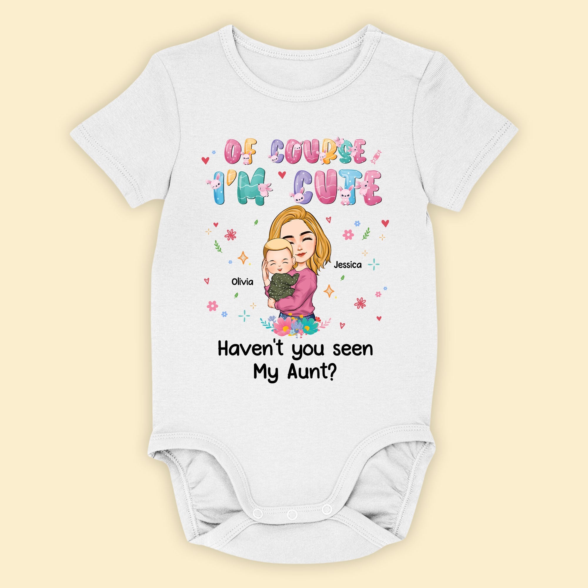 Of Course I'm Cute - Personalized Baby Onesie