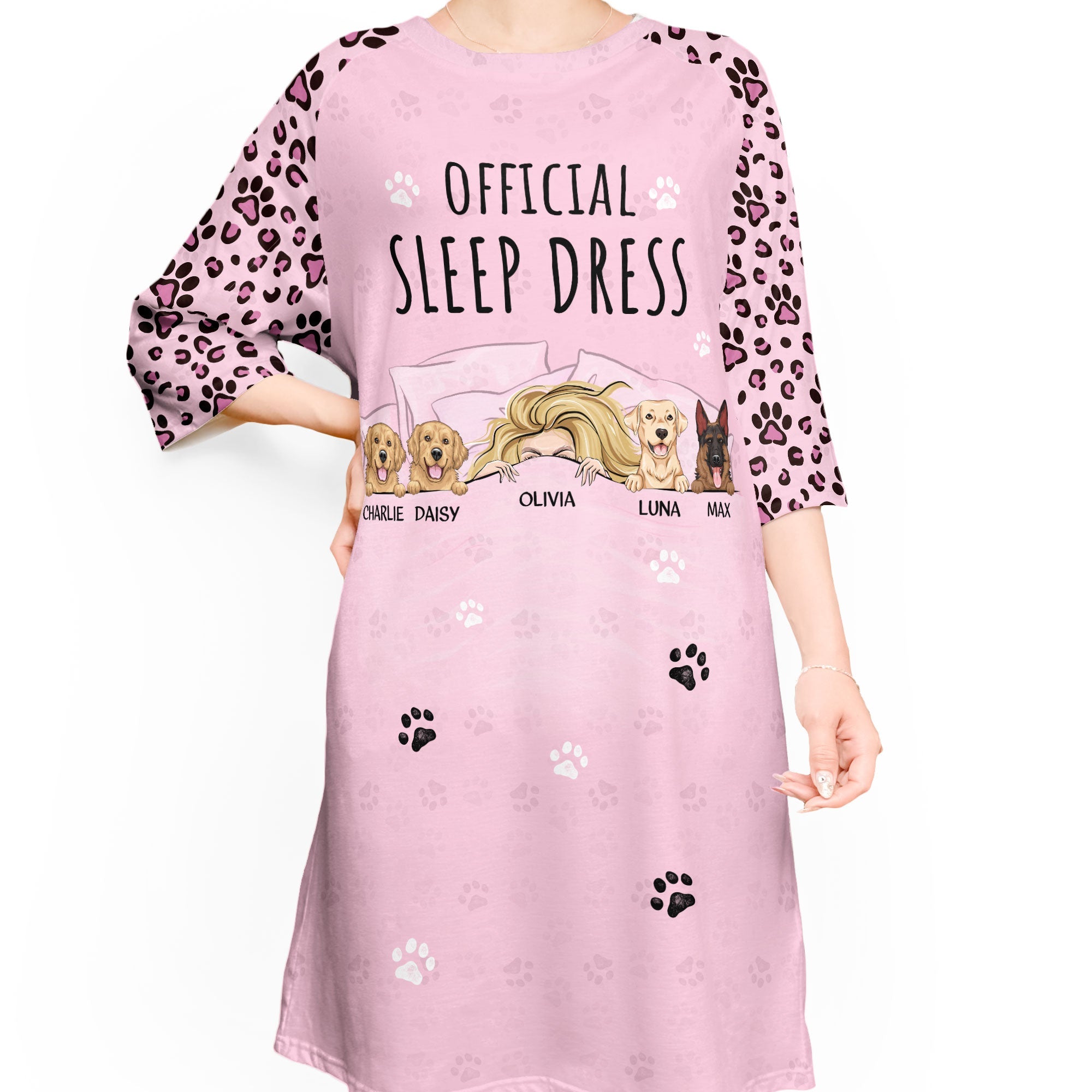 Official Sleep Dress - Personalized 34 Sleeve Dress