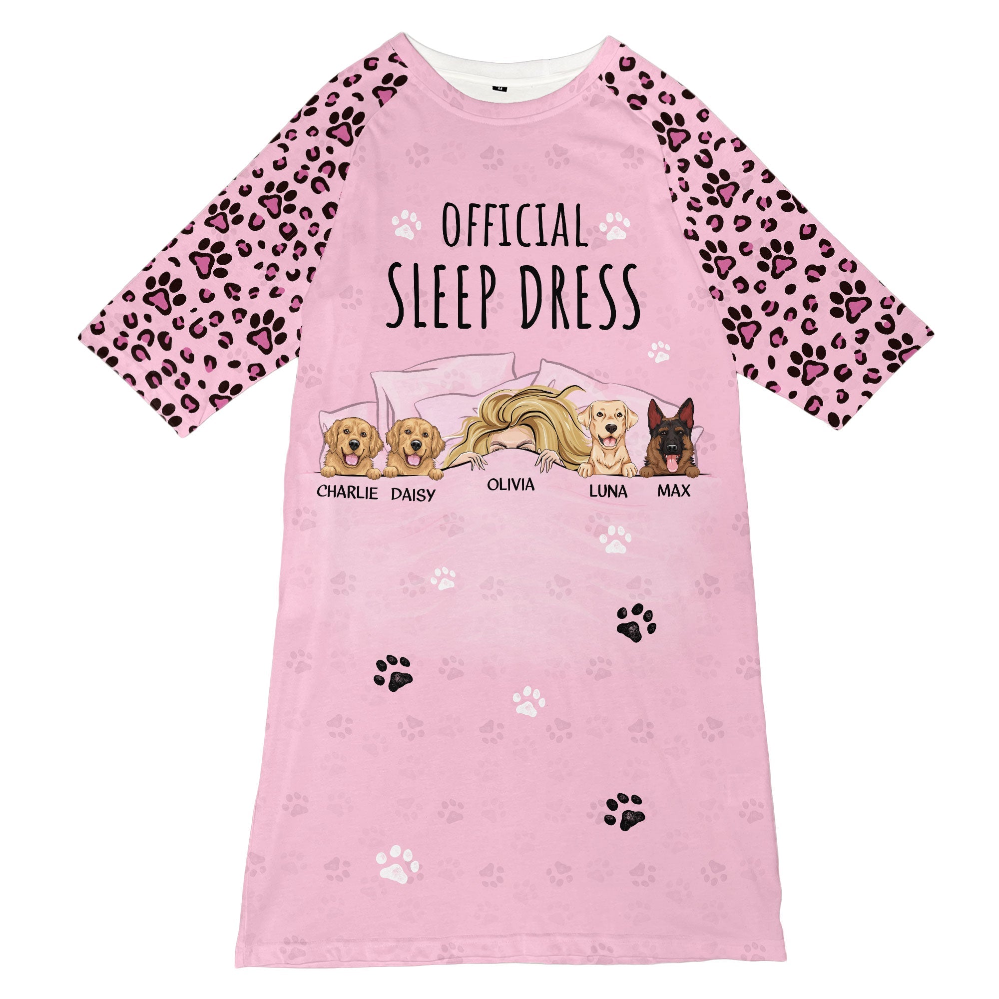 Official Sleep Dress - Personalized 34 Sleeve Dress