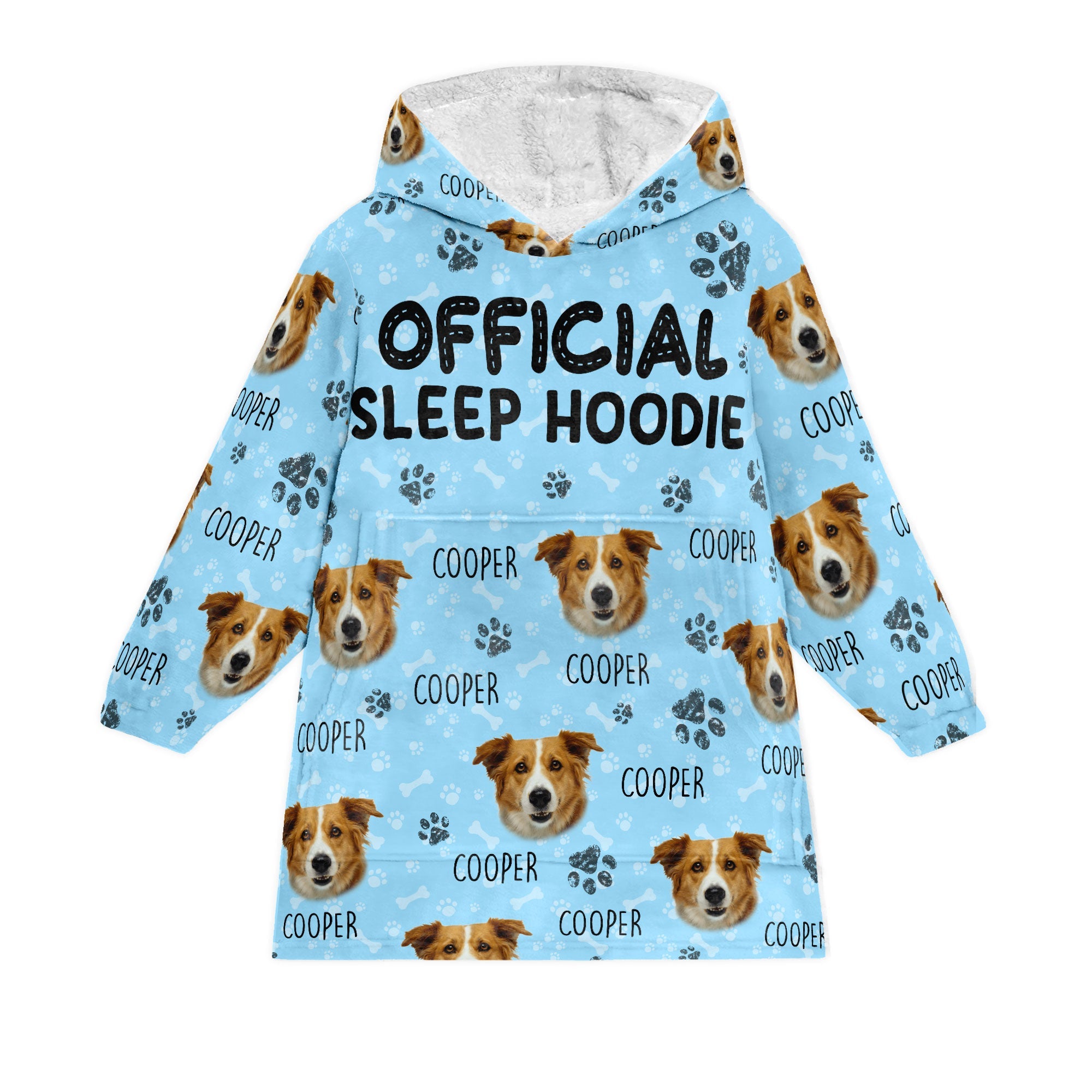 Official Sleep Hoodie - Personalized Hoodie Blanket - Birthday, Loving Gift For Dog Mom, Cat Mom, Cat Dad, Dog Dad, Pet Lover