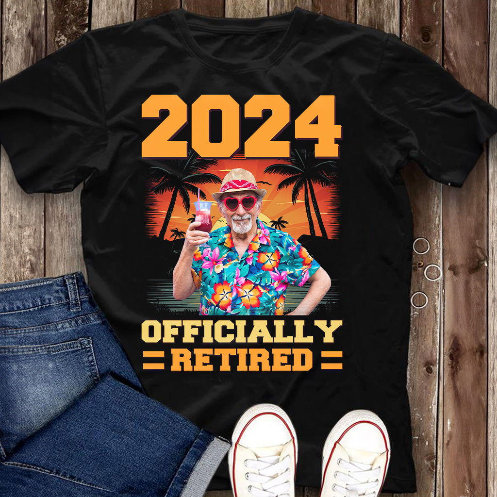 Officially Retired - Personalized Photo Shirt