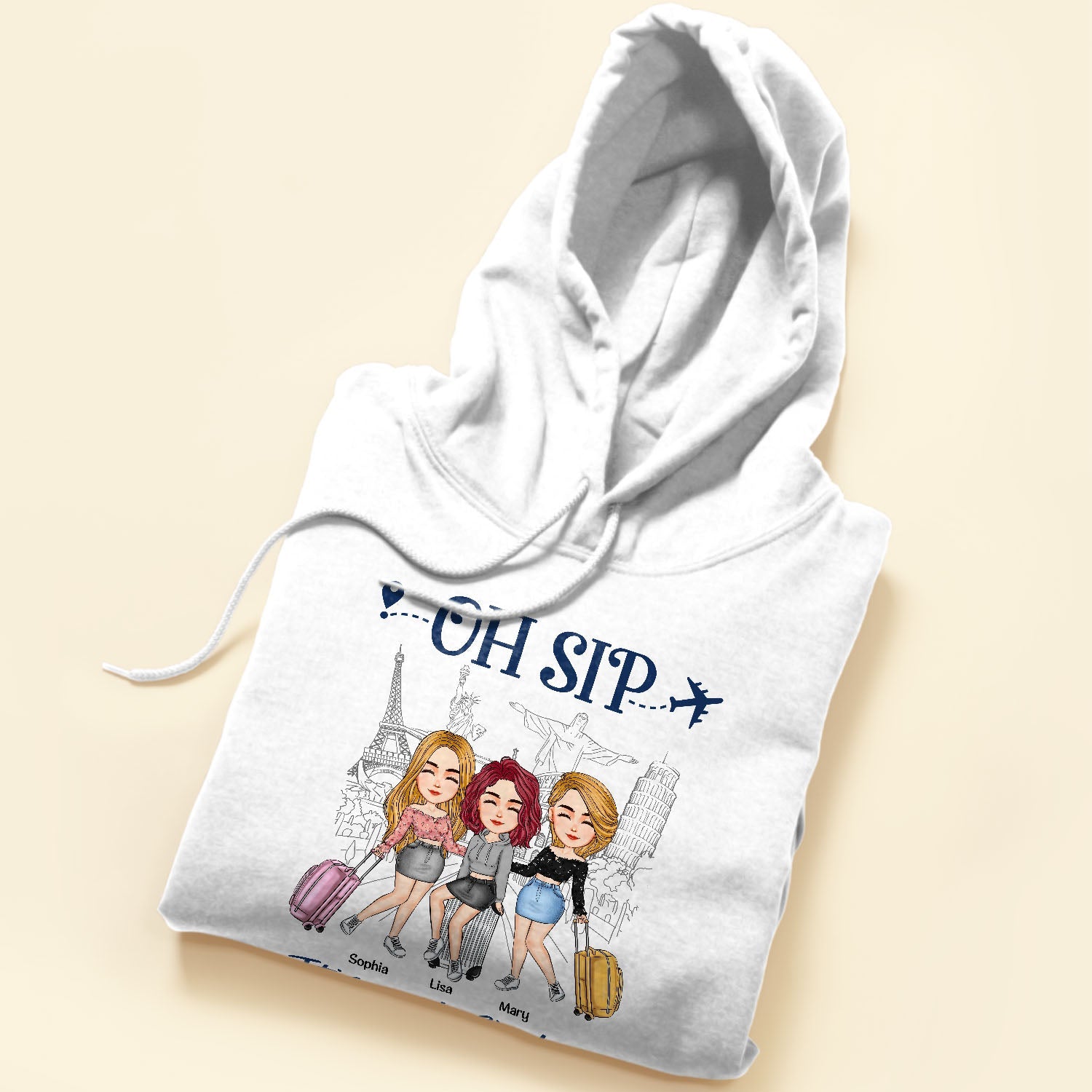 Oh Sip It's A Girl's Trip - Personalized Shirt