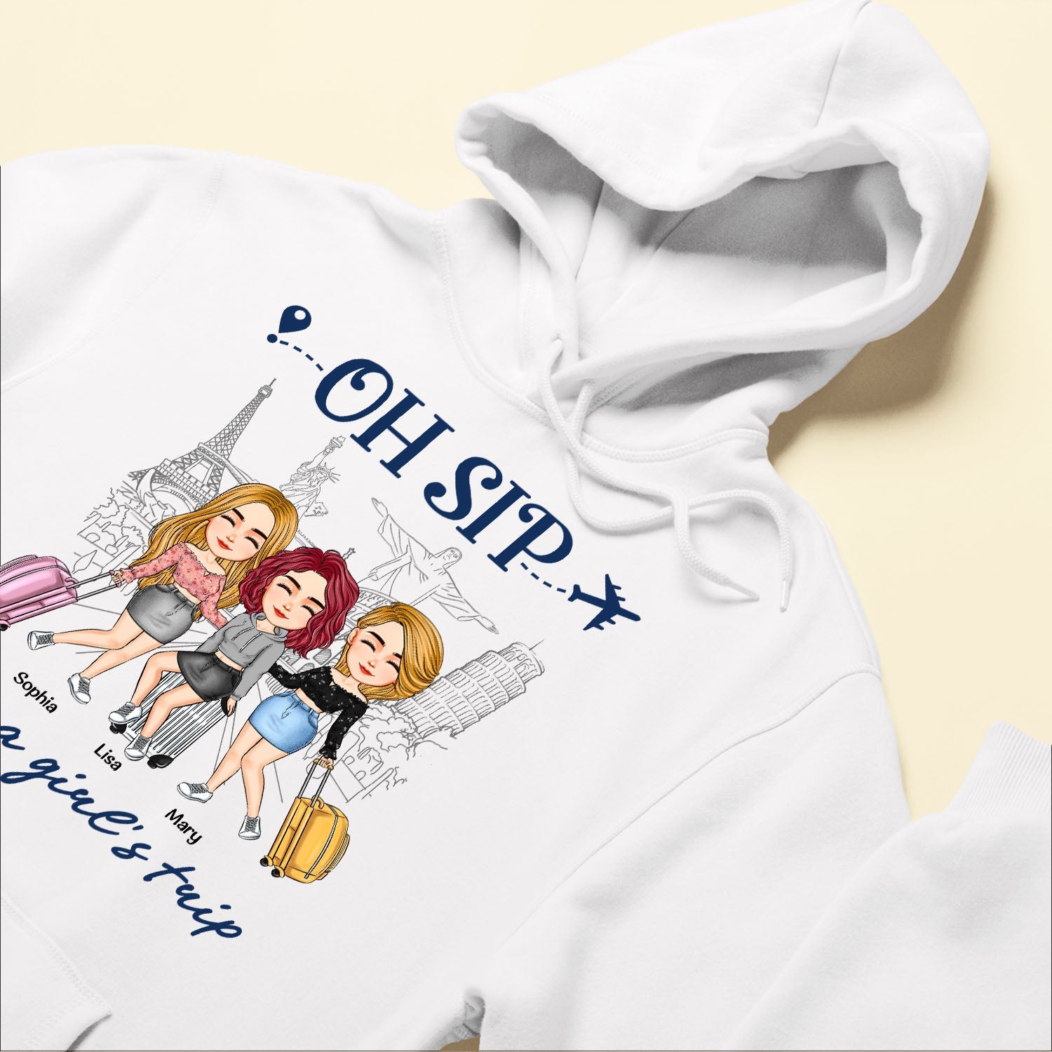 Oh Sip It's A Girl's Trip - Personalized Shirt