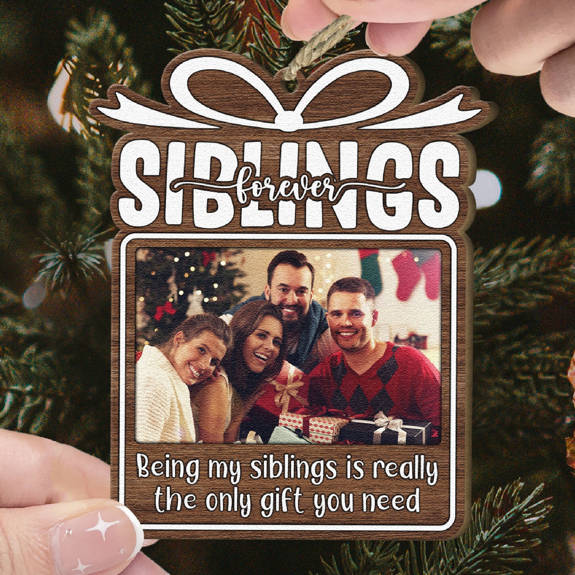 Only-Gift-You-Need-Personalized-Wooden-Ornament