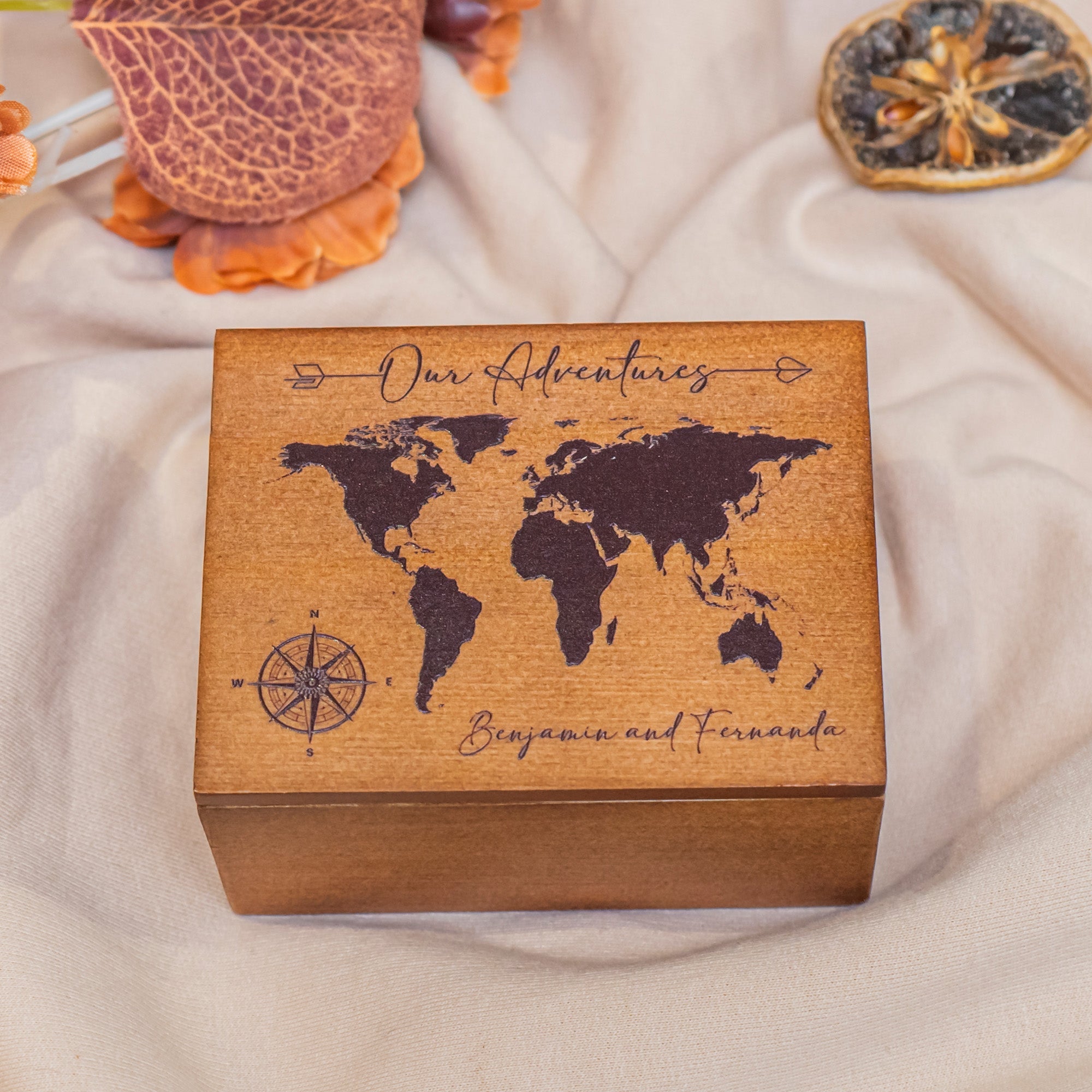 Our Adventures - Personalized Wooden Photo Box