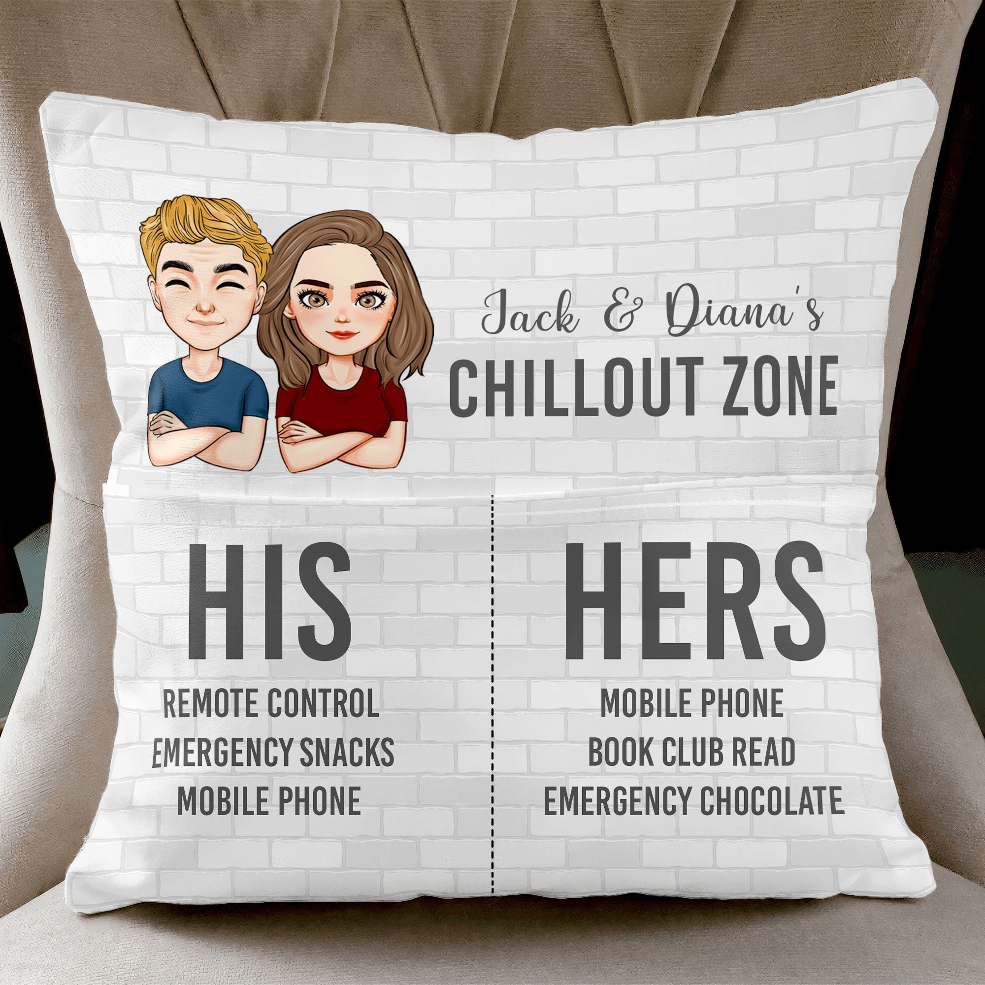 Our Chillout Zone - Personalized Pocket Pillow (Insert Included)