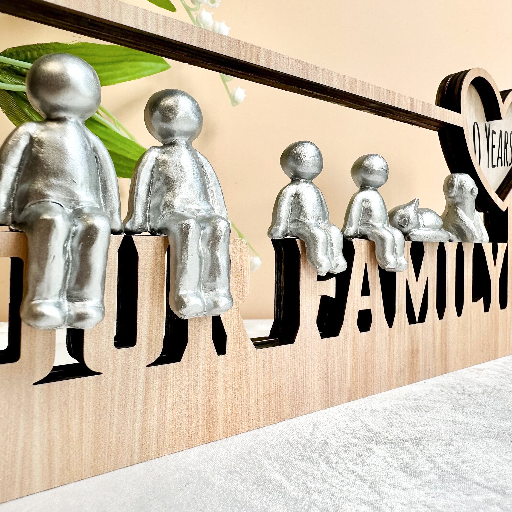 Our Family 10 Years - Personalized Sculpture Figurines