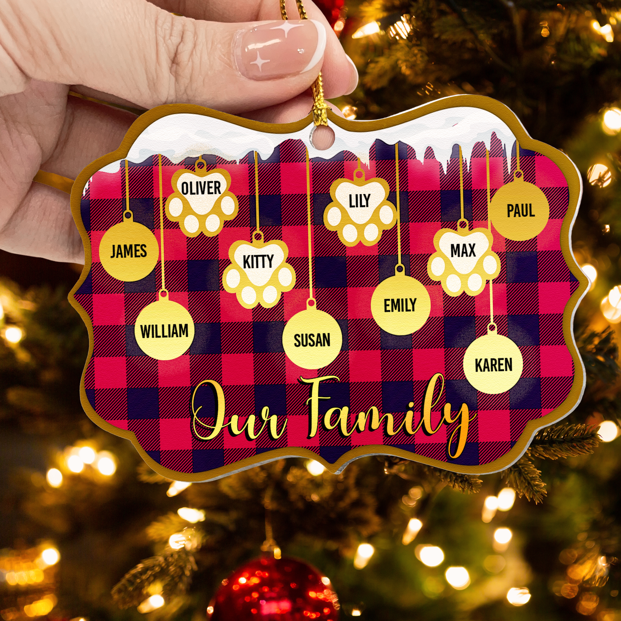 Our Family - Personalized Aluminum Ornament