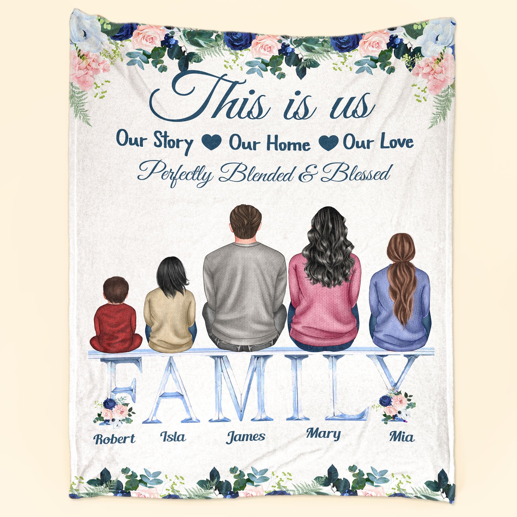 Our Family - Personalized Family Blanket