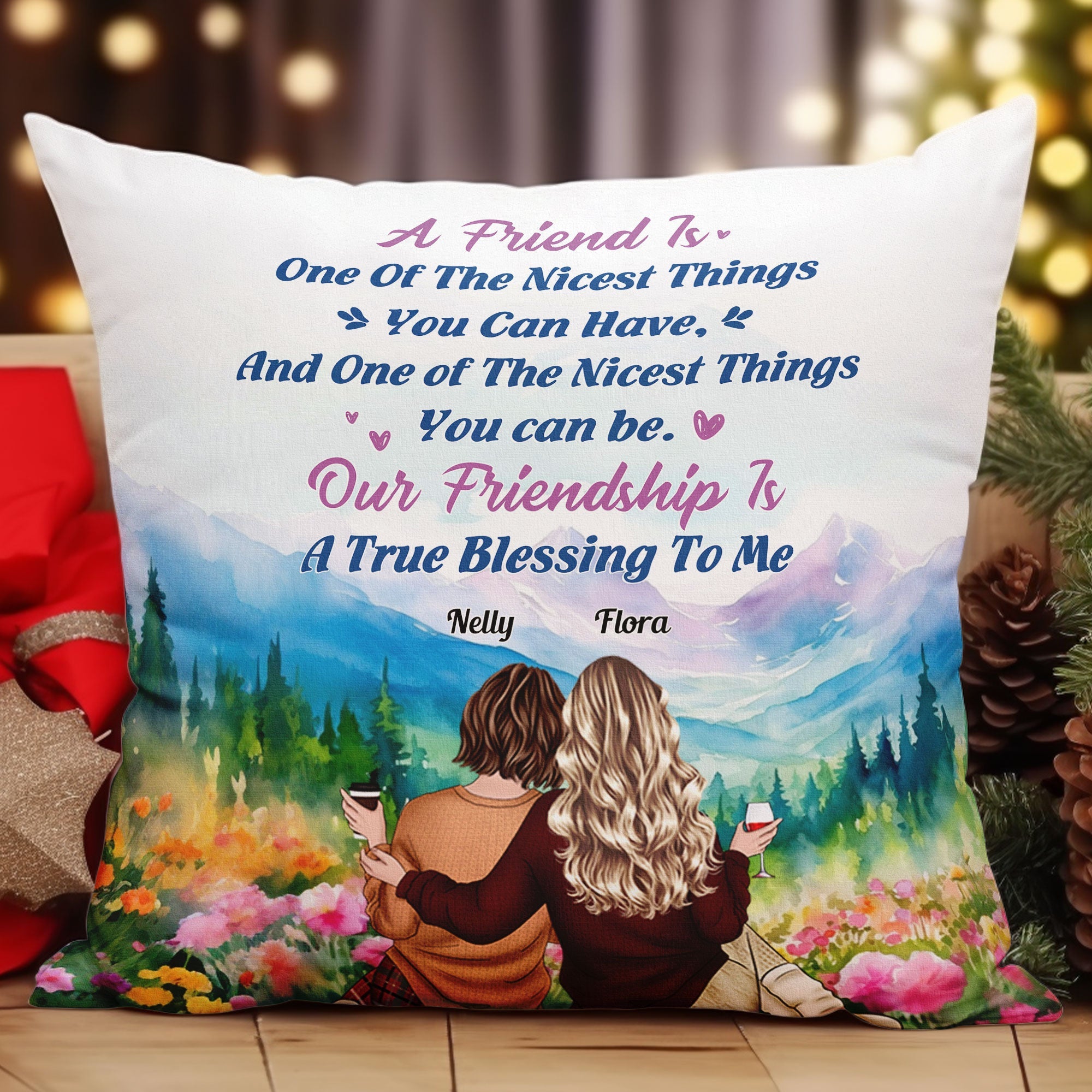 Our Friendship Is A True Blessing To Me - Personalized Pillow