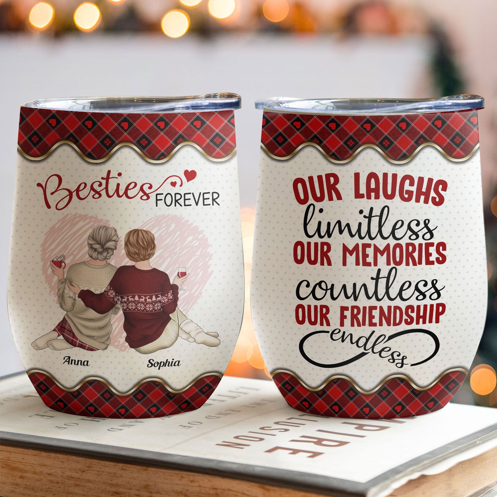 Our Friendship Is Endless - Personalized Wine Tumbler