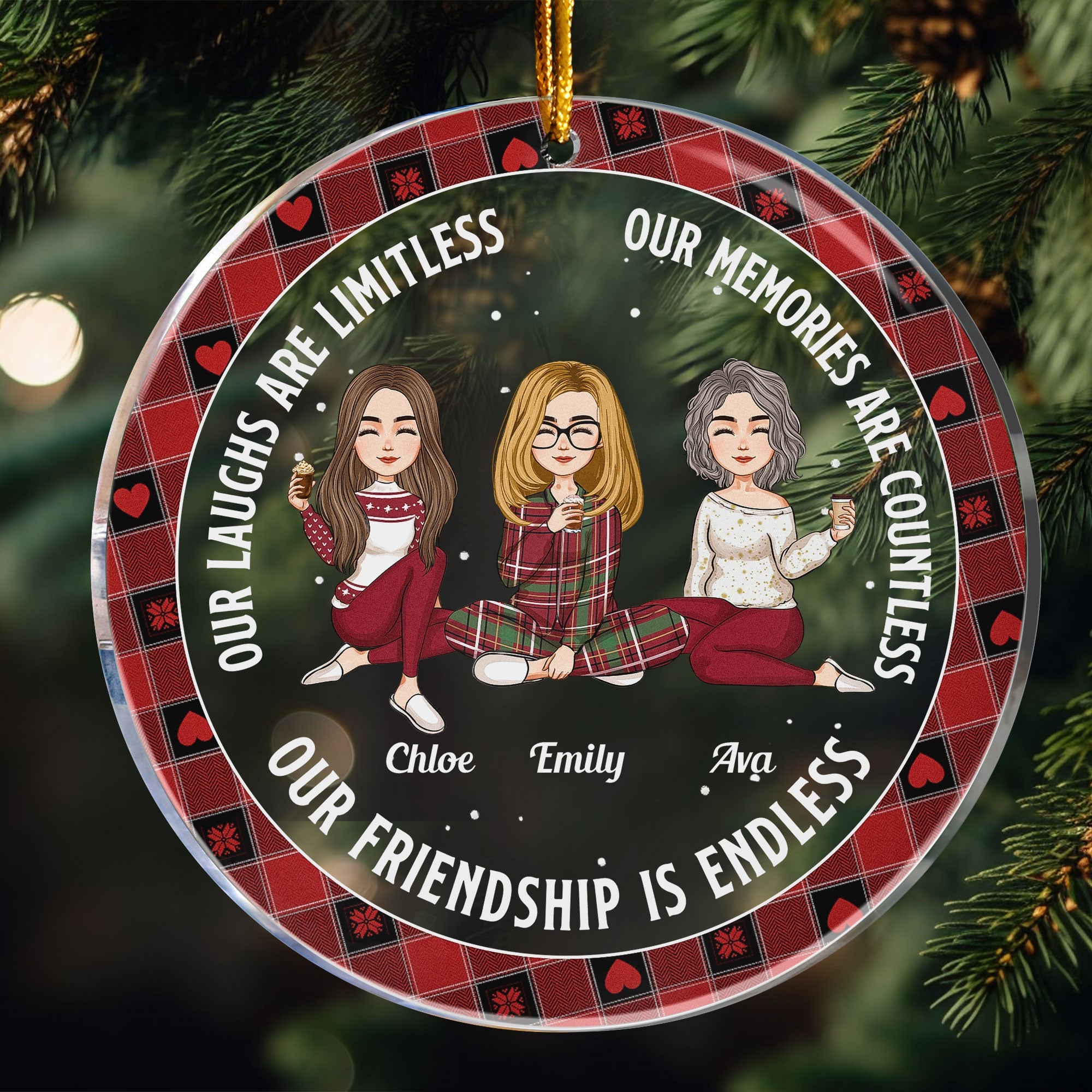 Our Friendship Is Endless Ver 2 - Personalized Acrylic Ornament